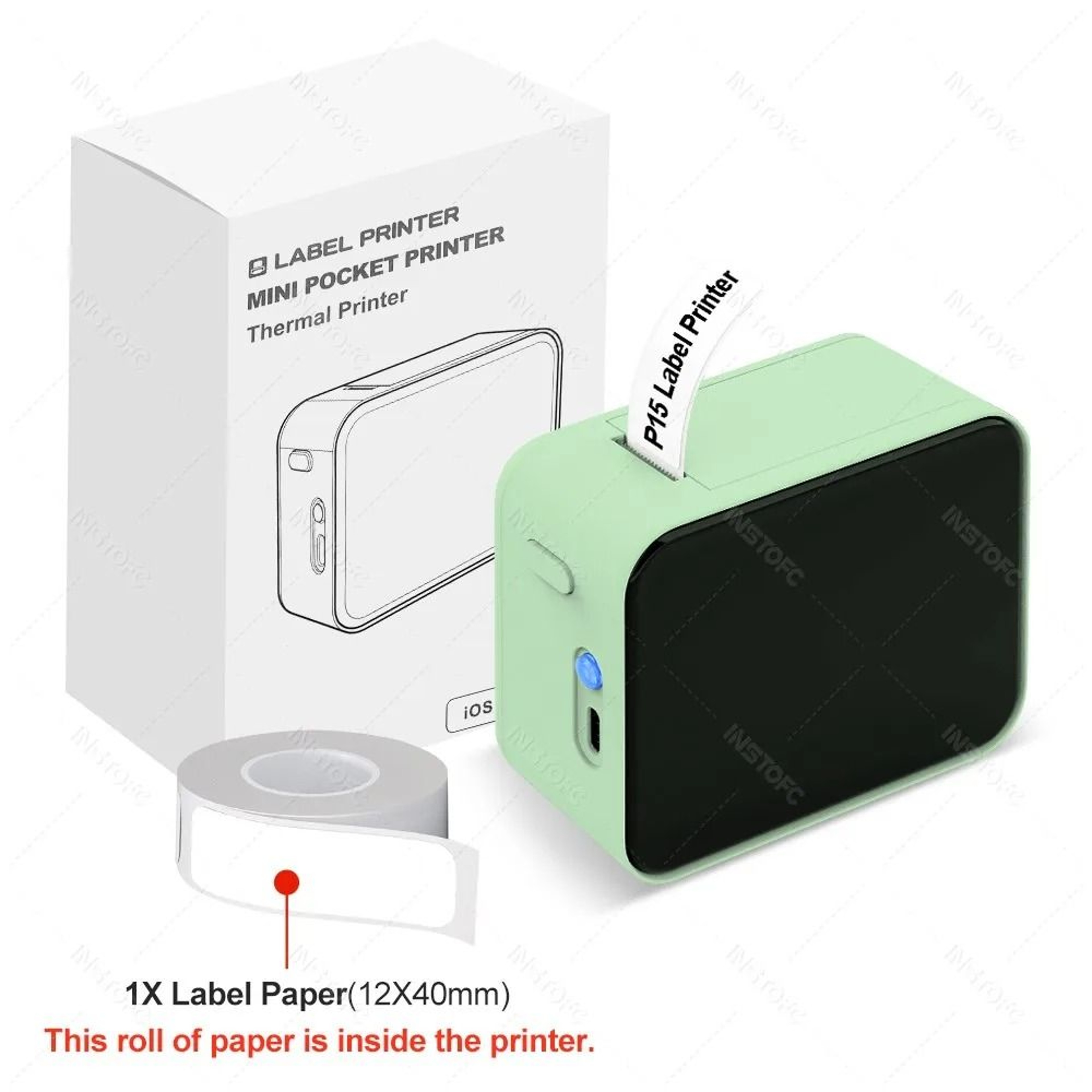 Marklife P15 Portable Thermal Label Printer Wireless Bluetooth Sticker Maker For Cables  Tags 8