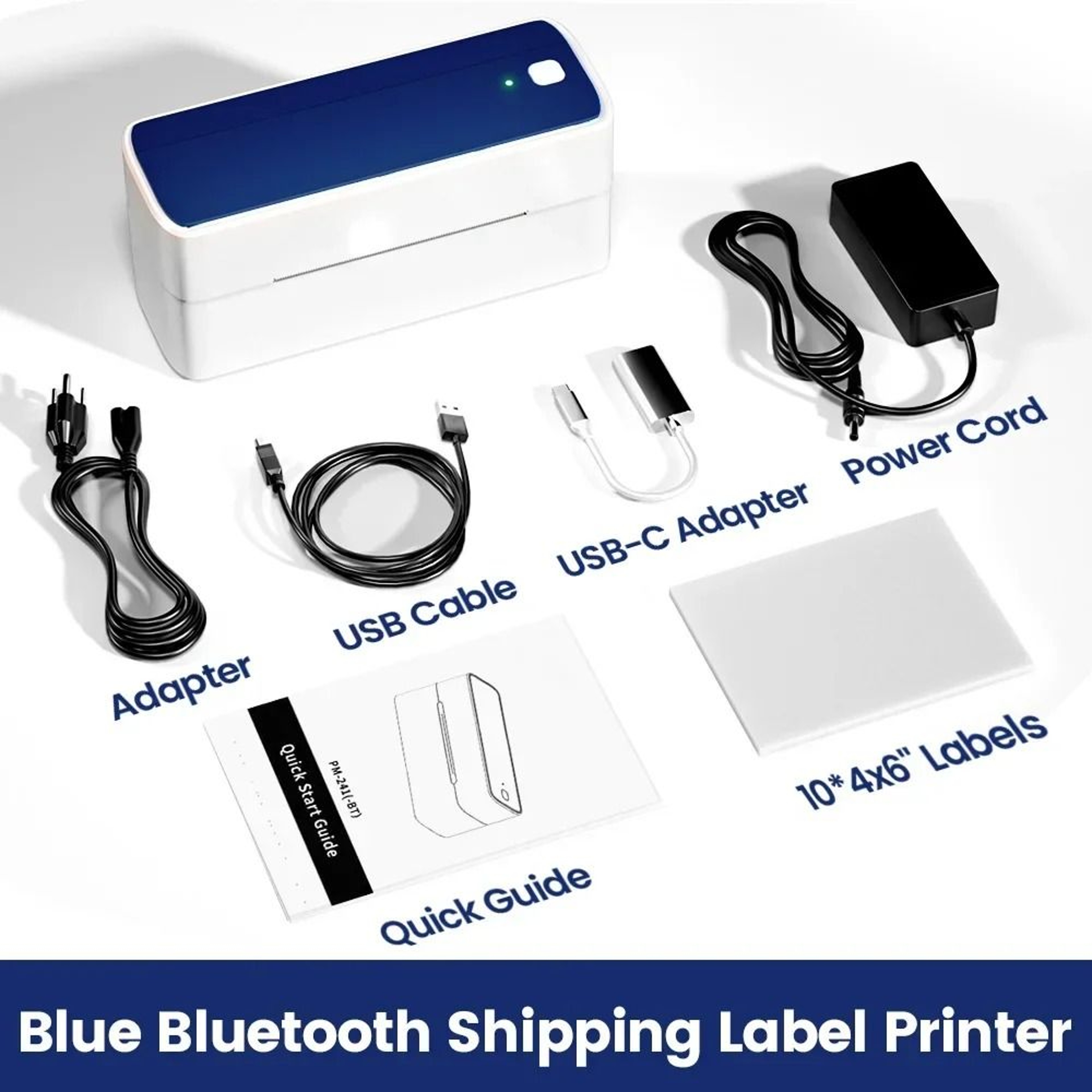 Phomemo 241 Bluetooth Wireless 4x6 Thermal Shipping Label Printer For IPhone Android Mac Windows 11
