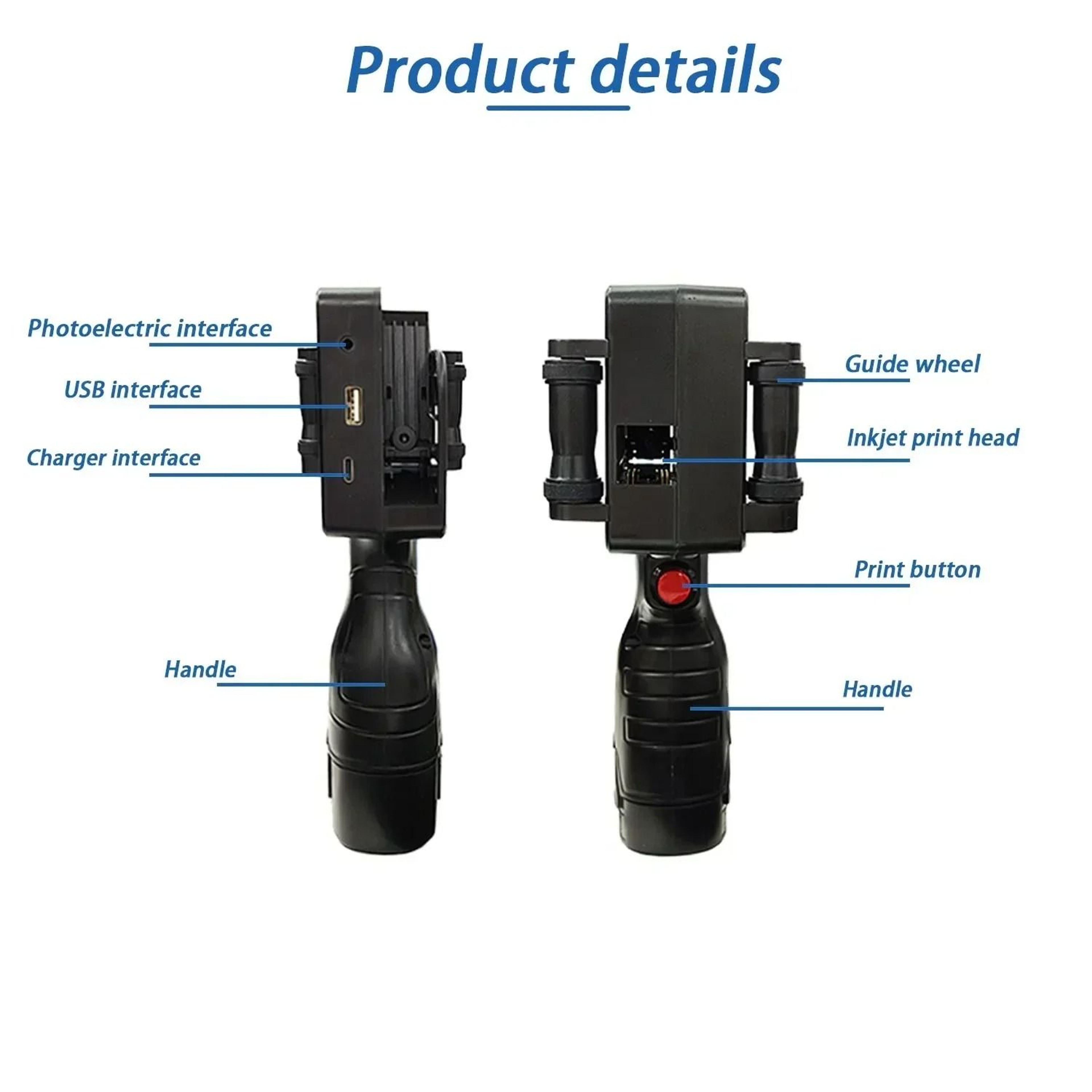 DCODE 1755PLUS 127mm Portable Handheld Inkjet Printer For Batch Number QR Barcode Logo Printing 3