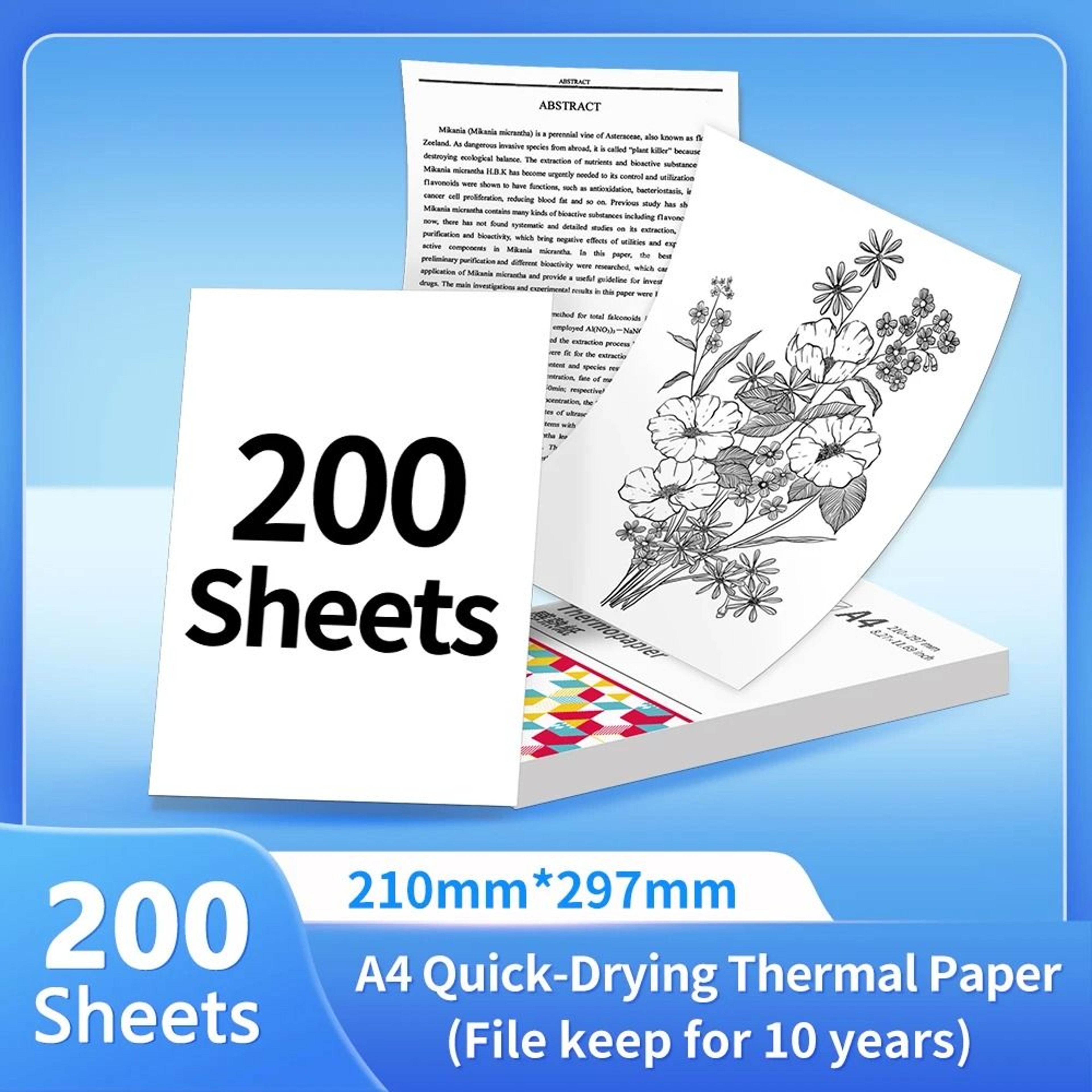 Phomemo A4 Thermal Paper Letter Size QuickDry Continuous Roll Refill For M832 M833 M834 M835 Printe 8