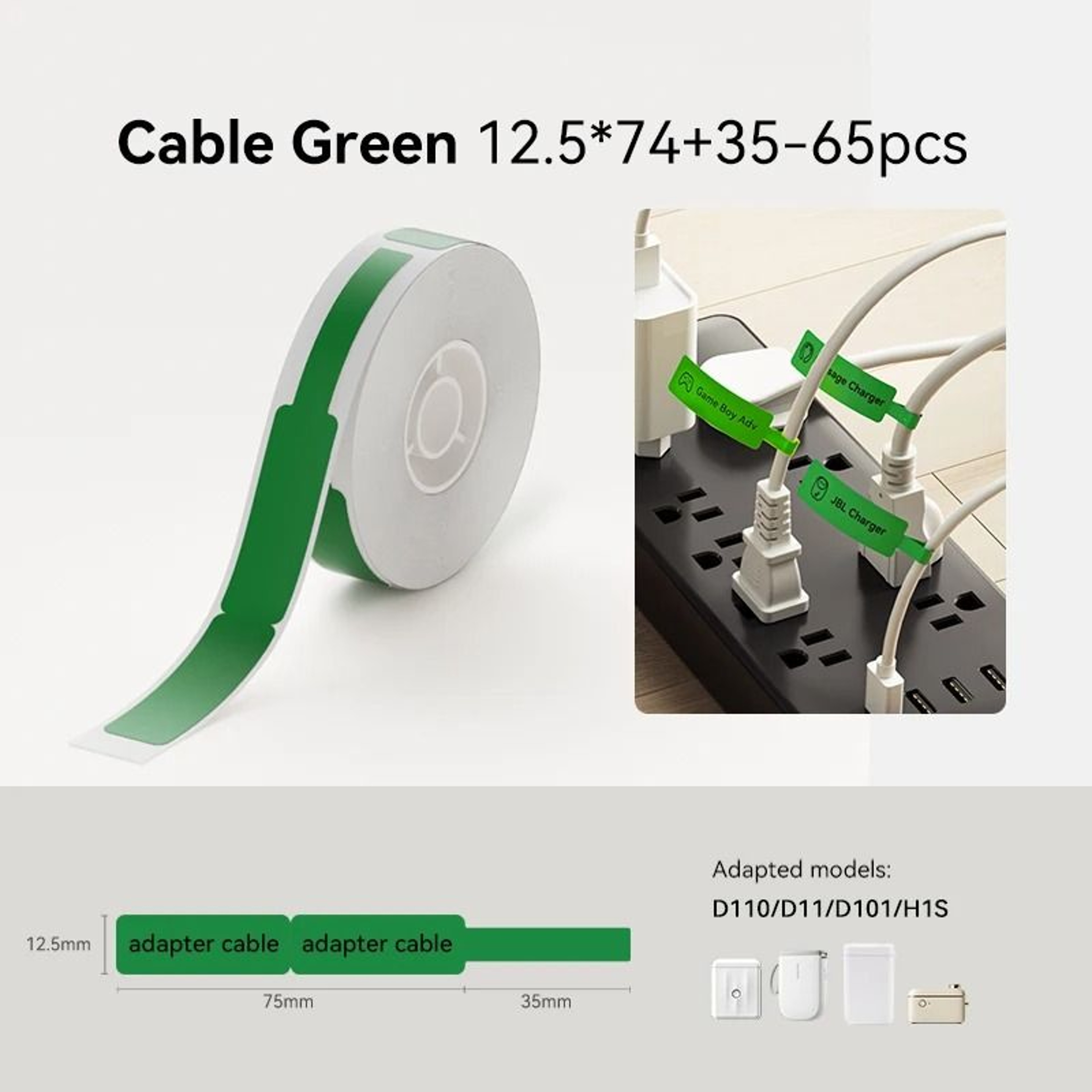 NIIMBOT Cable Labels Waterproof SelfAdhesive Color Sticker Roll For D110 D101 D11 Label Printers 9