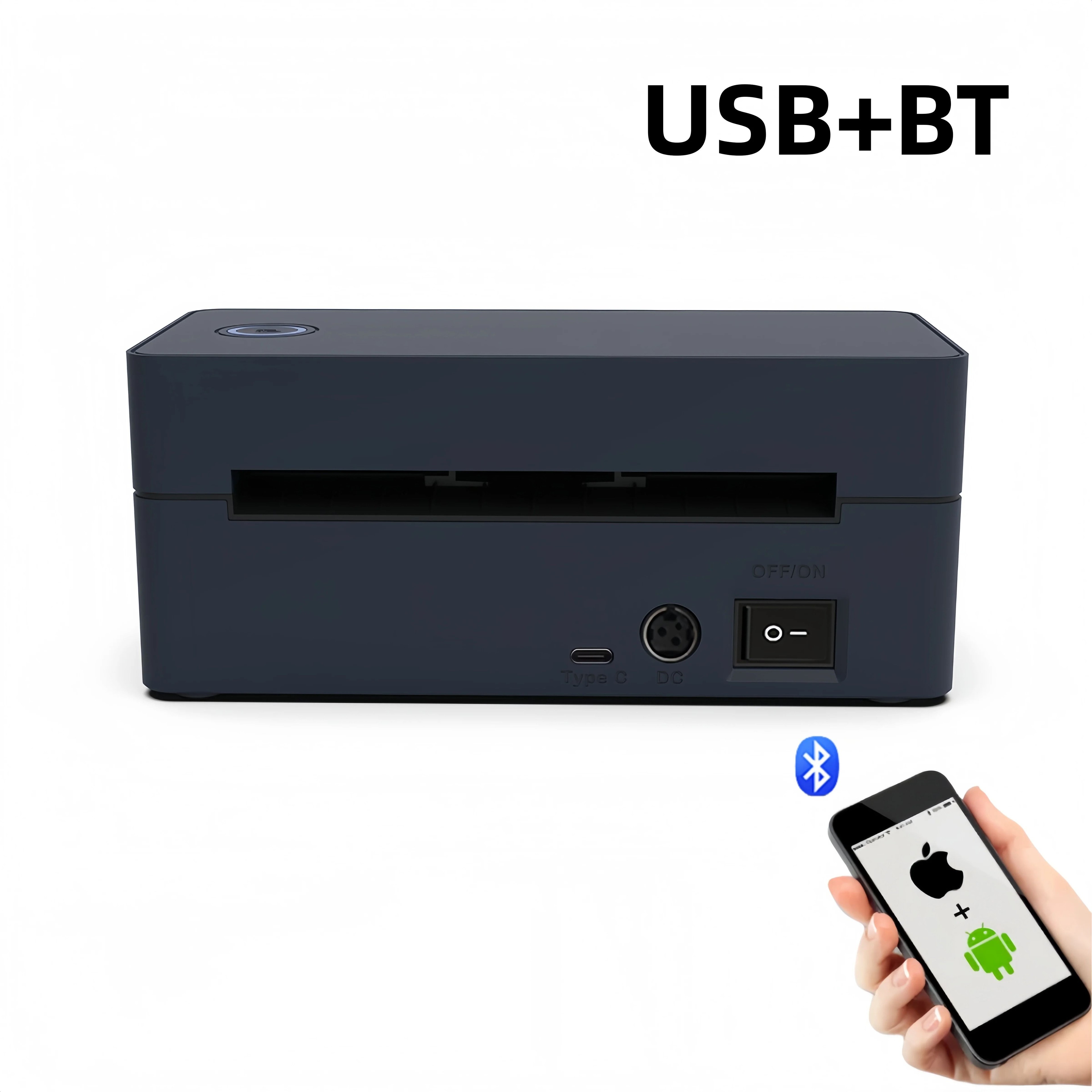 Wireless Bluetooth  USB 4x6 Thermal Shipping Label Printer 203DPI HighSpeed Express Airway Bill Mak 6
