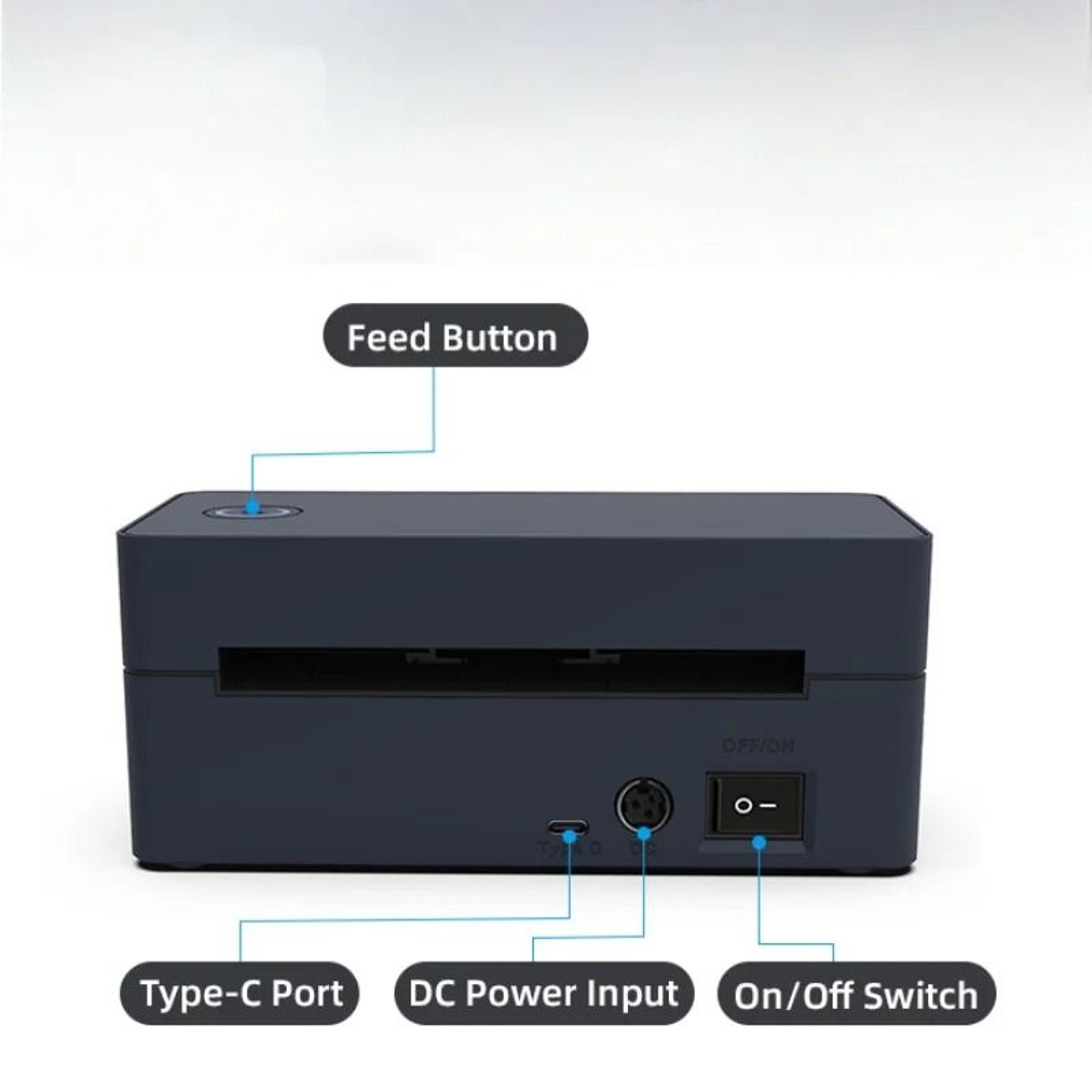 Wireless Bluetooth  USB 4x6 Thermal Shipping Label Printer 203DPI HighSpeed Express Airway Bill Mak 5