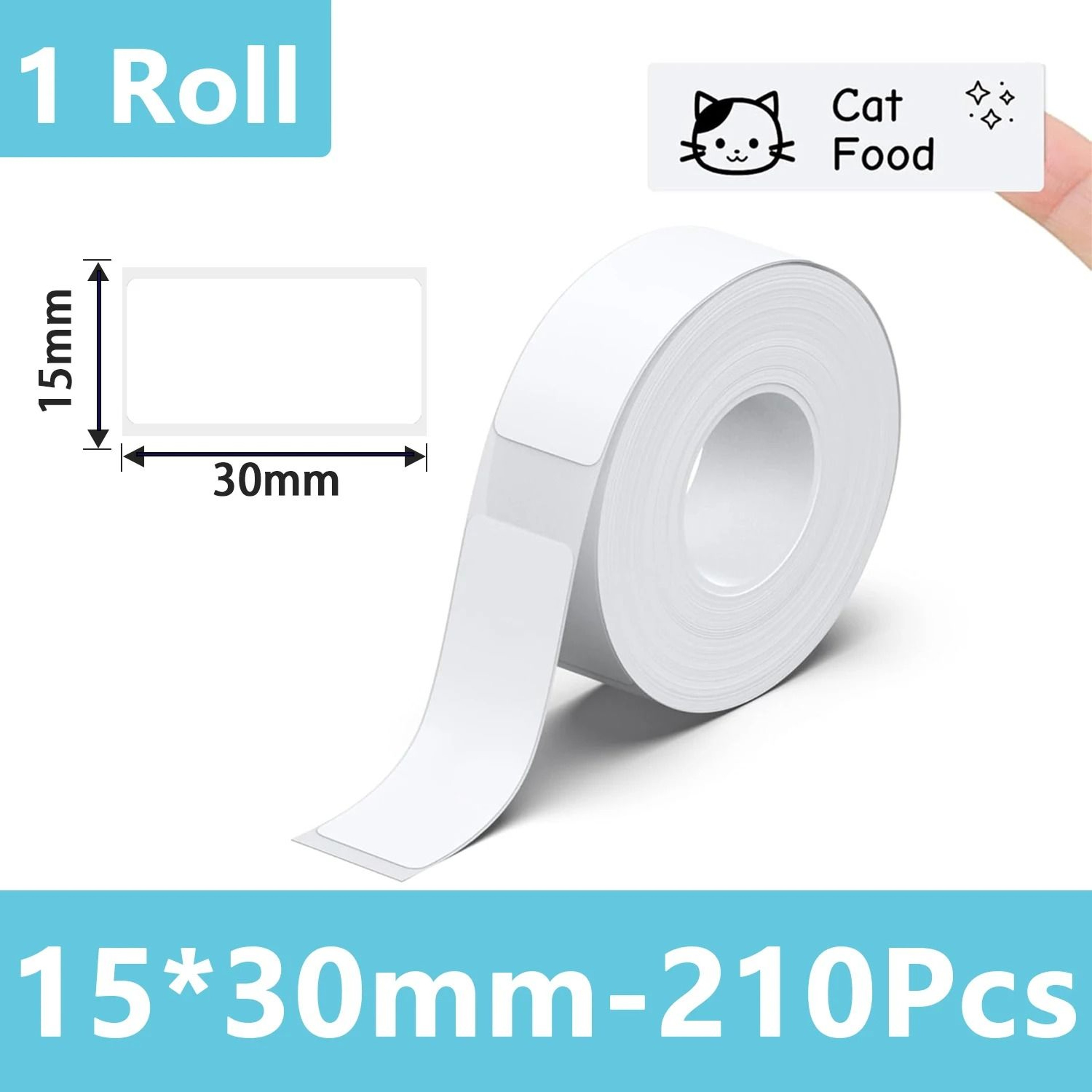 Marklife Thermal Label Adhesive Paper Rolls White Transparent  UV Compatible With P15 P12 P11 D30 Q 6