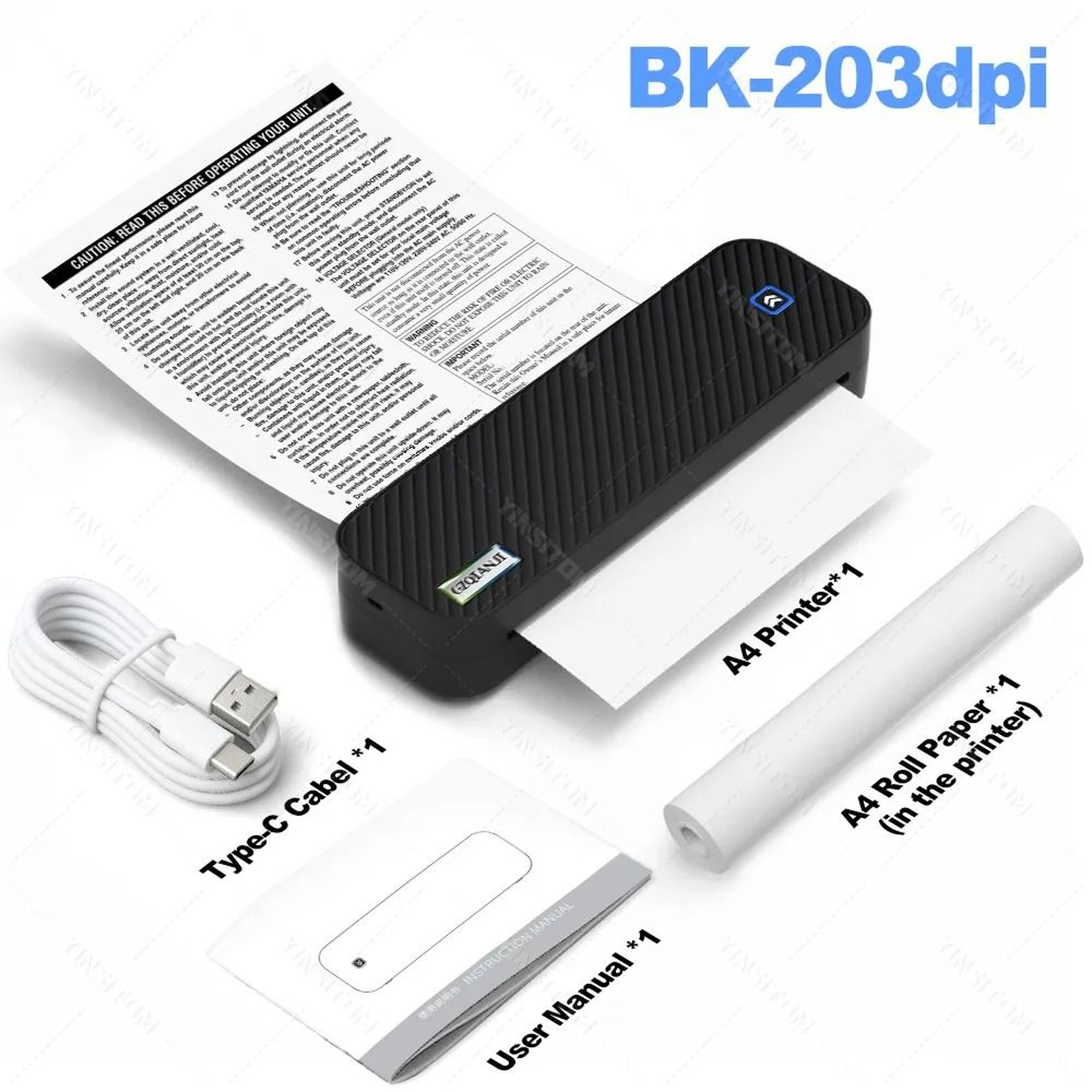 YINSITOM 300dpi Portable Thermal Printer Supporting US Letter  A4 Paper 6
