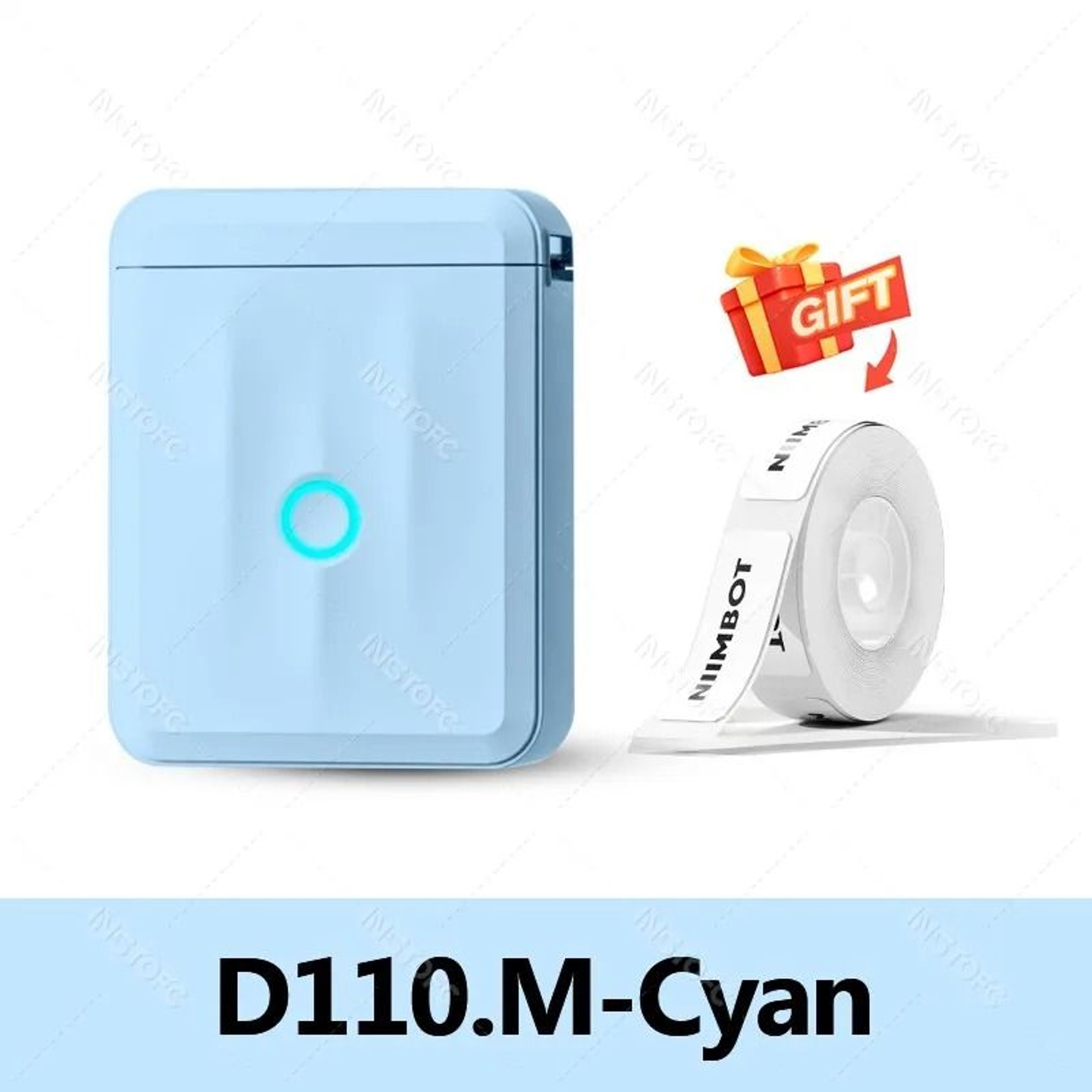 NIIMBOT D110M Upgraded Mini Portable Bluetooth Thermal Label Printer With Tape For Office Home  Sch 6