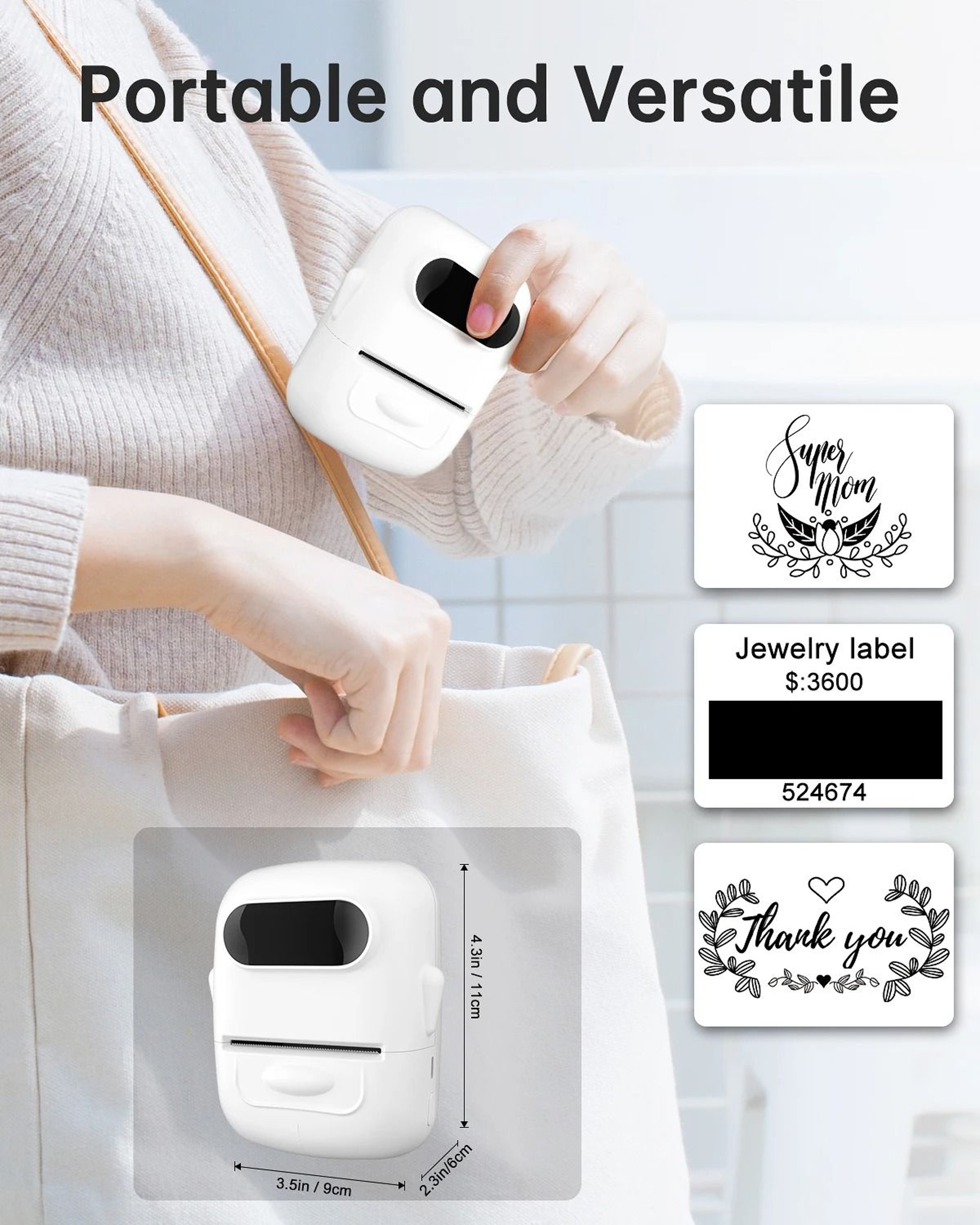 Marklife P50 Mini Bluetooth Thermal Label Printer SelfAdhesive Sticker Maker For Kitchen  Office Ta 5