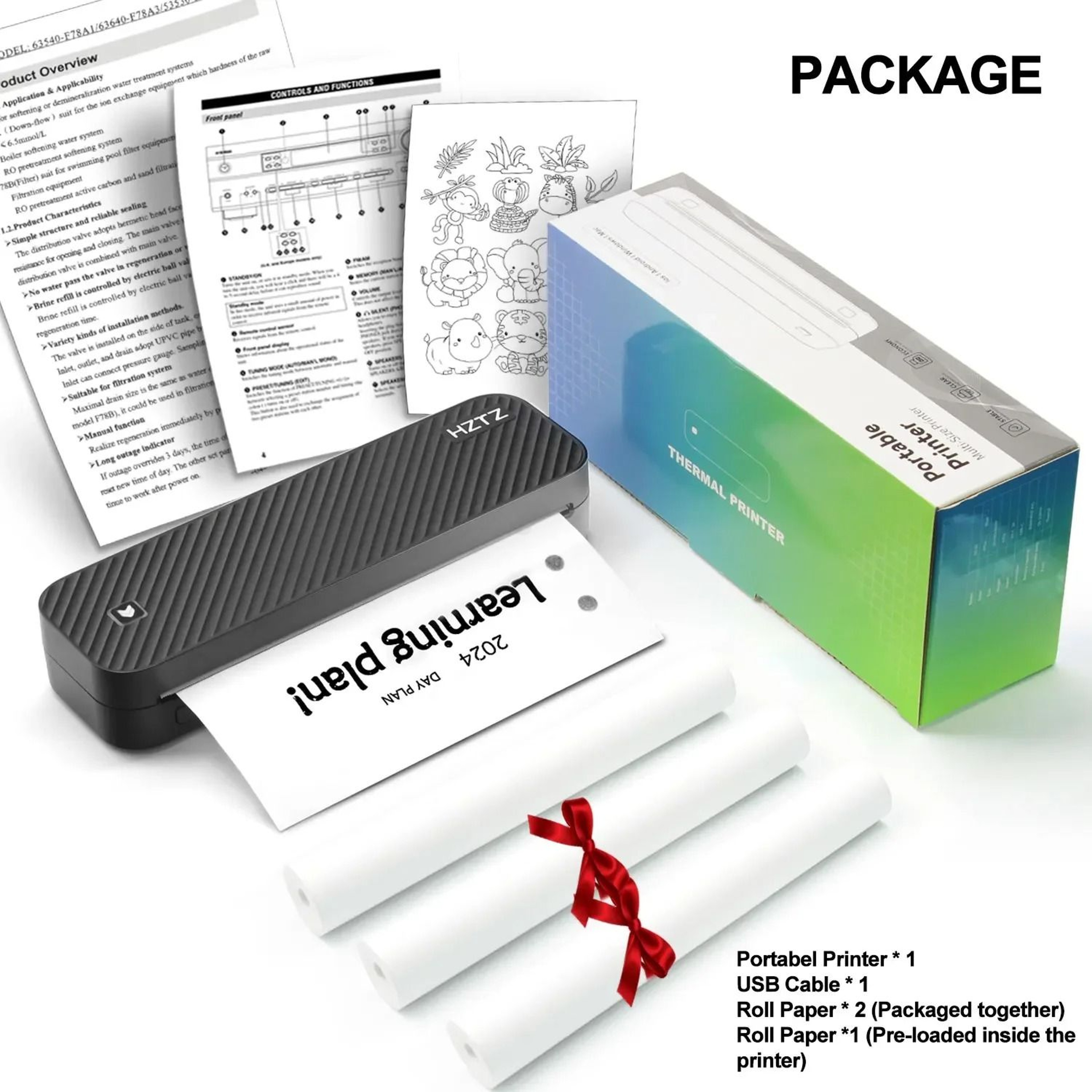 Inkless Portable A4 Thermal Printer Wireless Bluetooth PDF Excel Word Document Printing Machine Wit 2