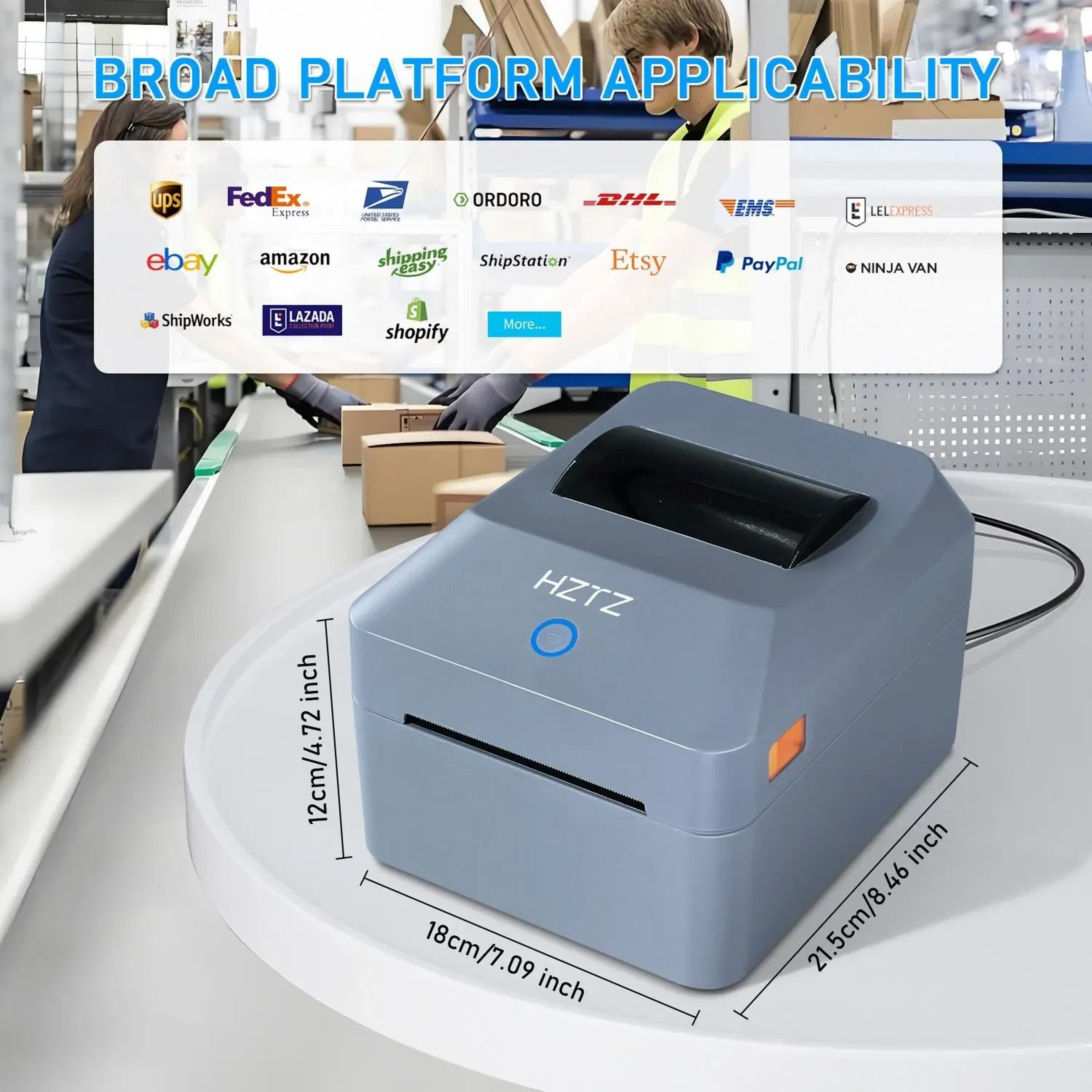 Commercial 4x6 Desktop Thermal Shipping Label Printer For Small Businesses ECommerce  Package Logis 2