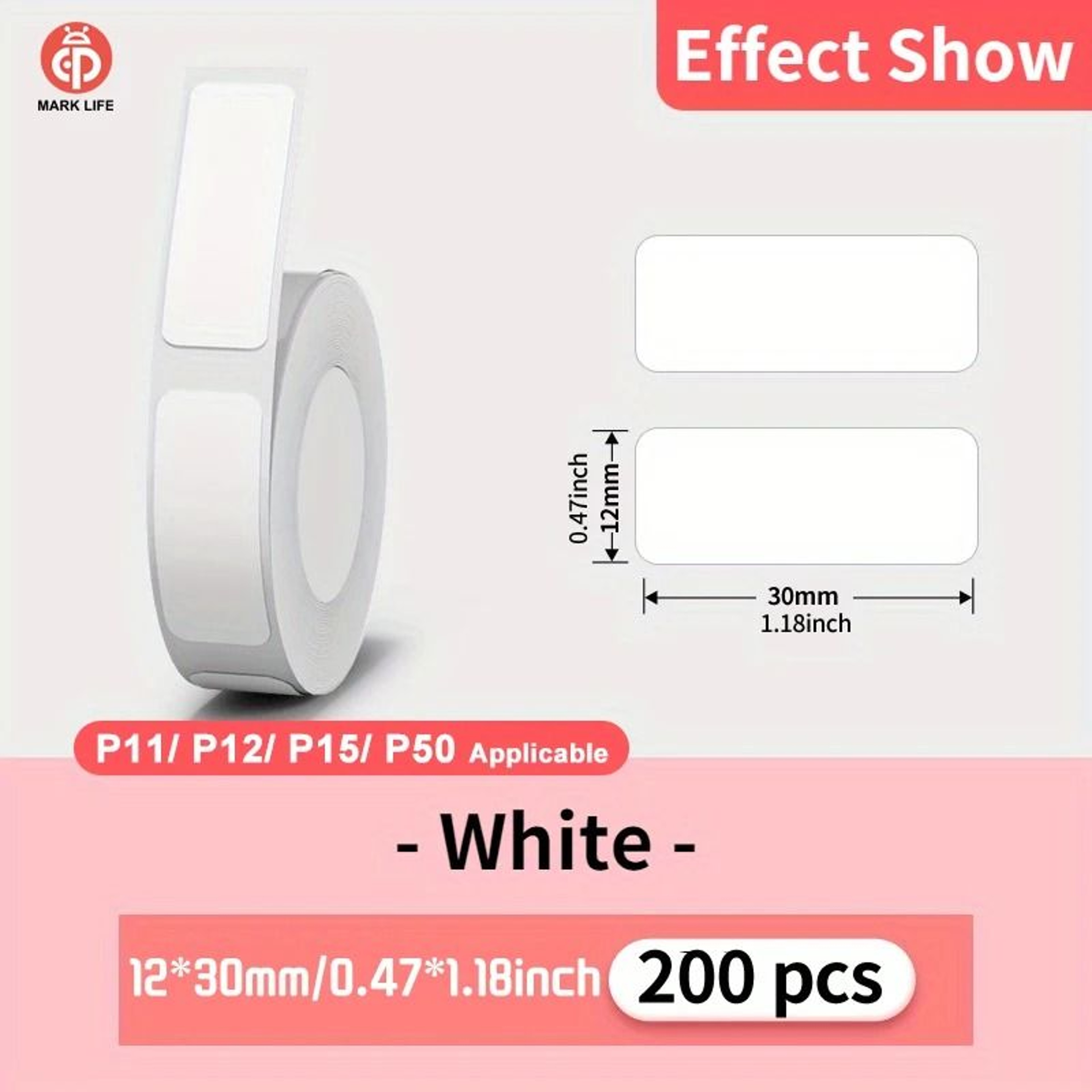 Marklife P15 Mini Bluetooth Thermal Label Printer Inkless Sticker Maker For Home Office  DIY Crafts 12