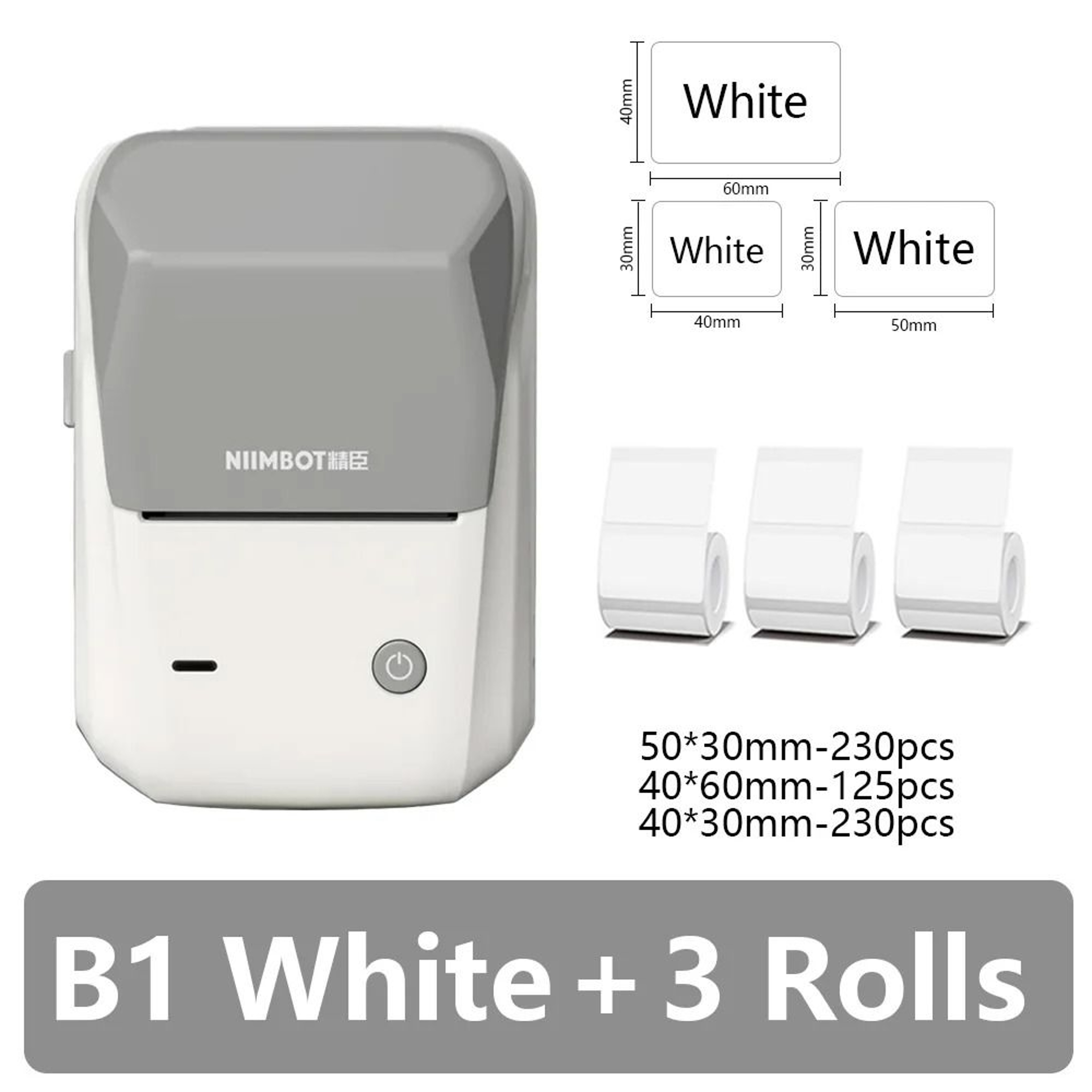 Niimbot B1 Mini Portable Thermal Label Printer Bluetooth SelfAdhesive Sticker Maker Pocket Labeling 12