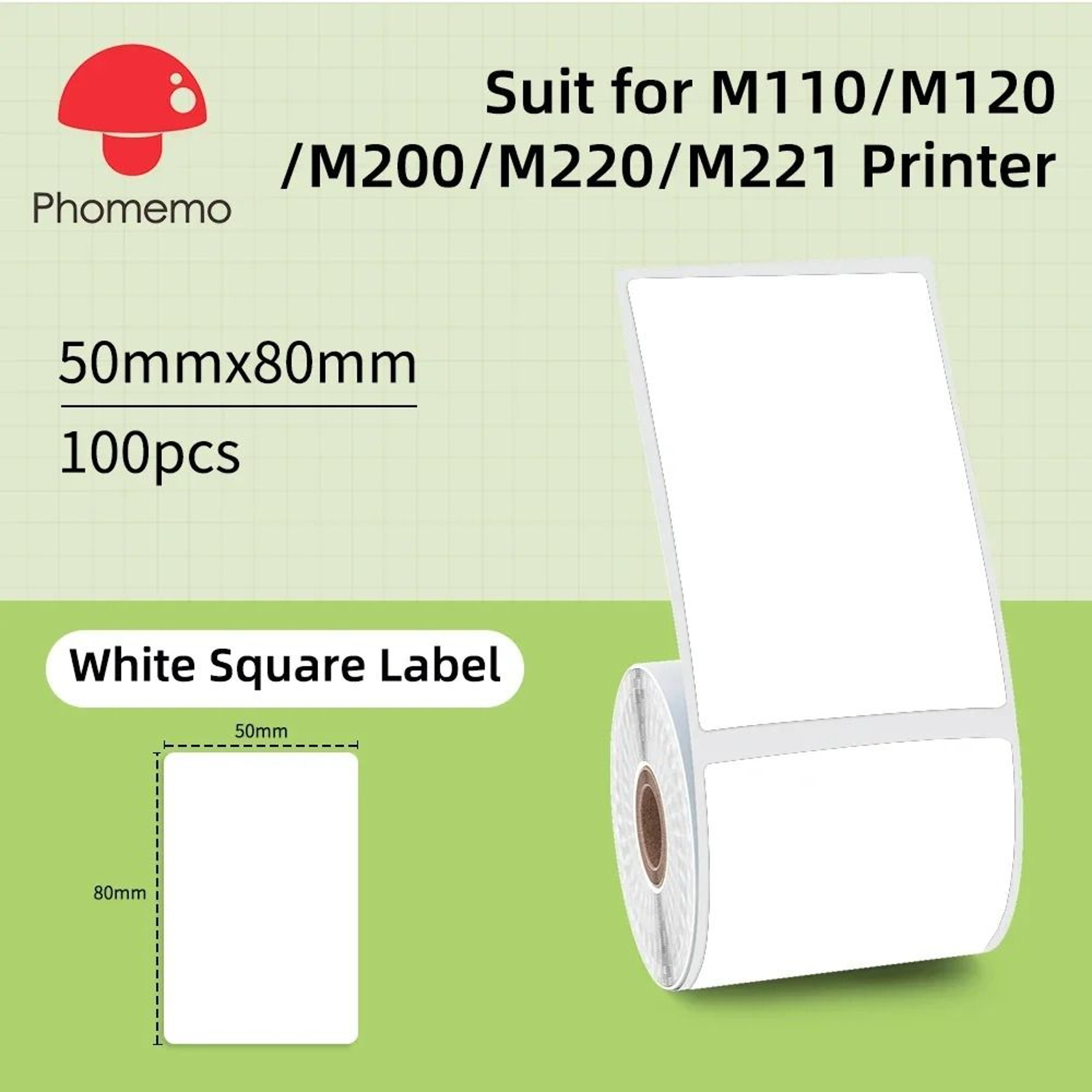 Direct Thermal Label Stickers For Phomemo M110 M220 M221  M120 Mini Portable Printers 2050mm 7