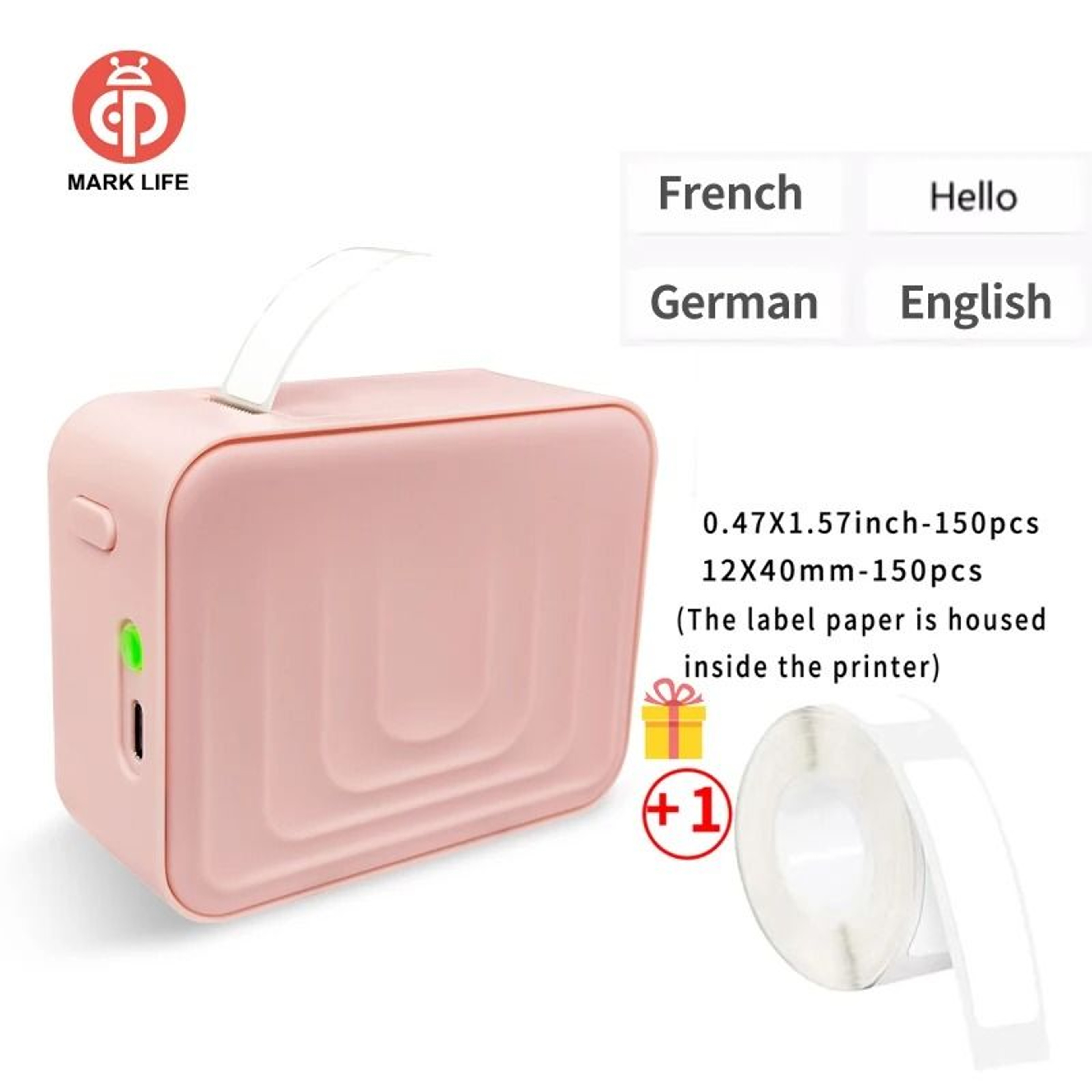 Marklife M1 Mini Portable Bluetooth Thermal Label Printer Inkless Sticker Maker For Office Kitchen  8