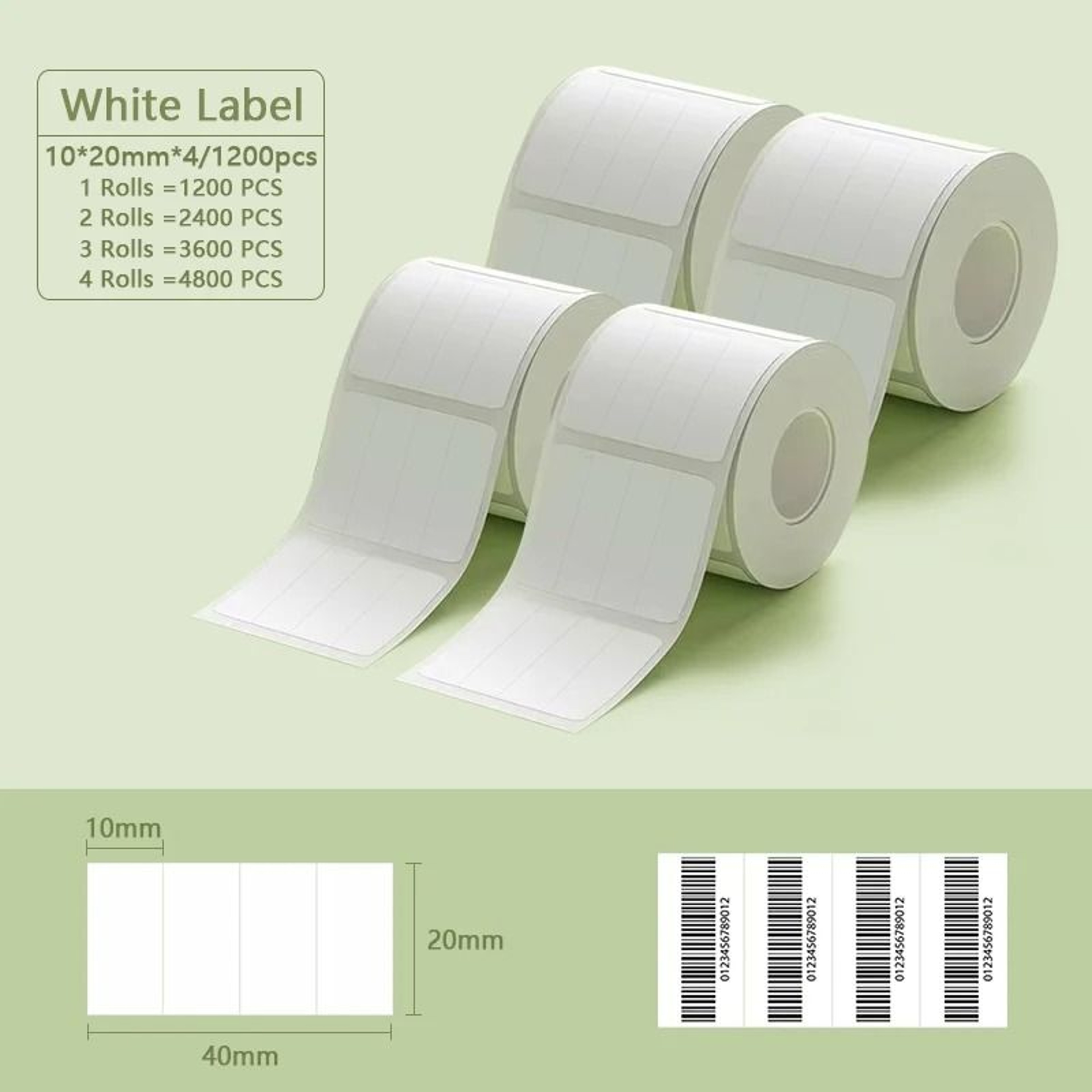 Official Niimbot B1  B21 Waterproof White Thermal Label Paper Rolls Pack 2345 Rolls 12