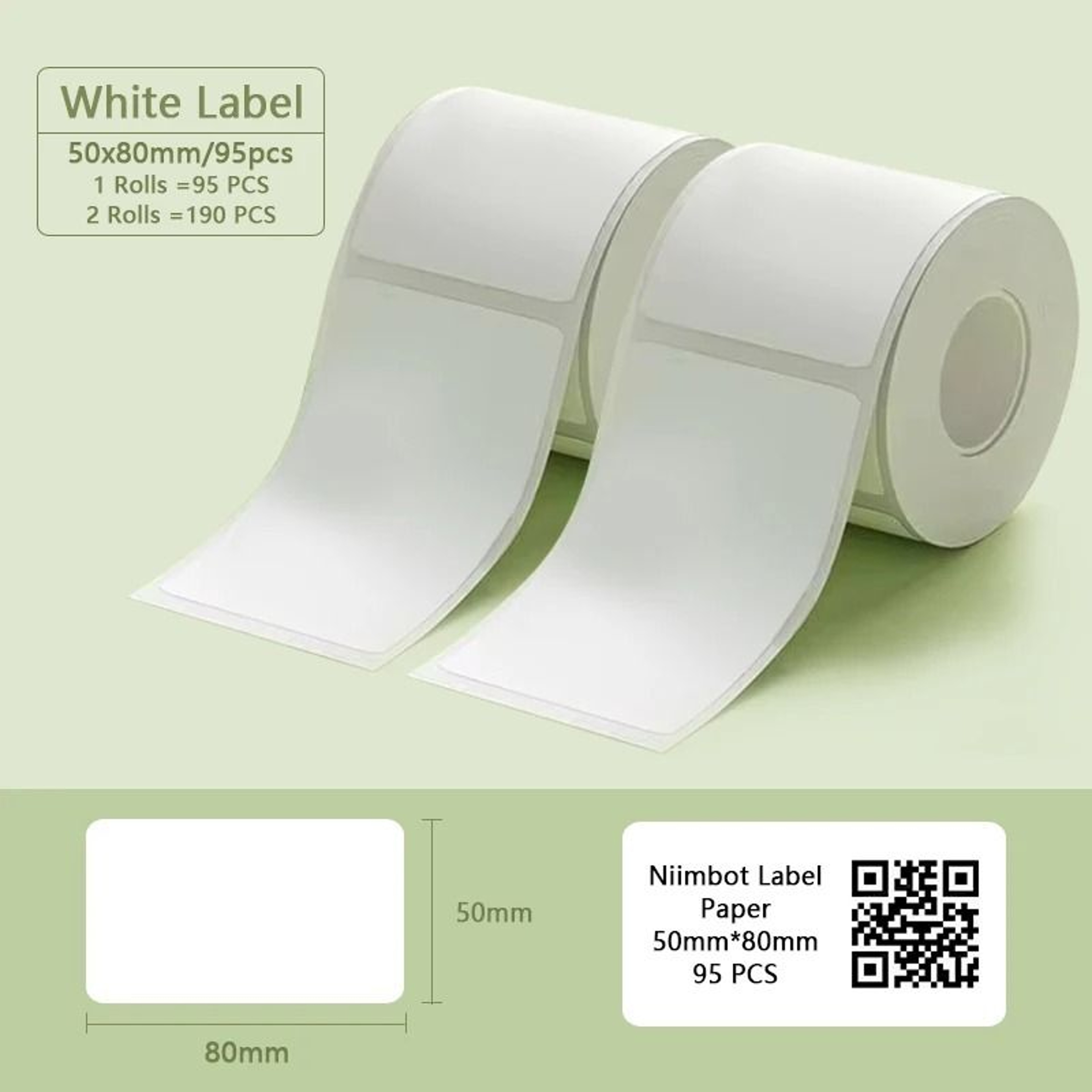 Official Niimbot B1  B21 Waterproof White Thermal Label Paper Rolls Pack 2345 Rolls 17