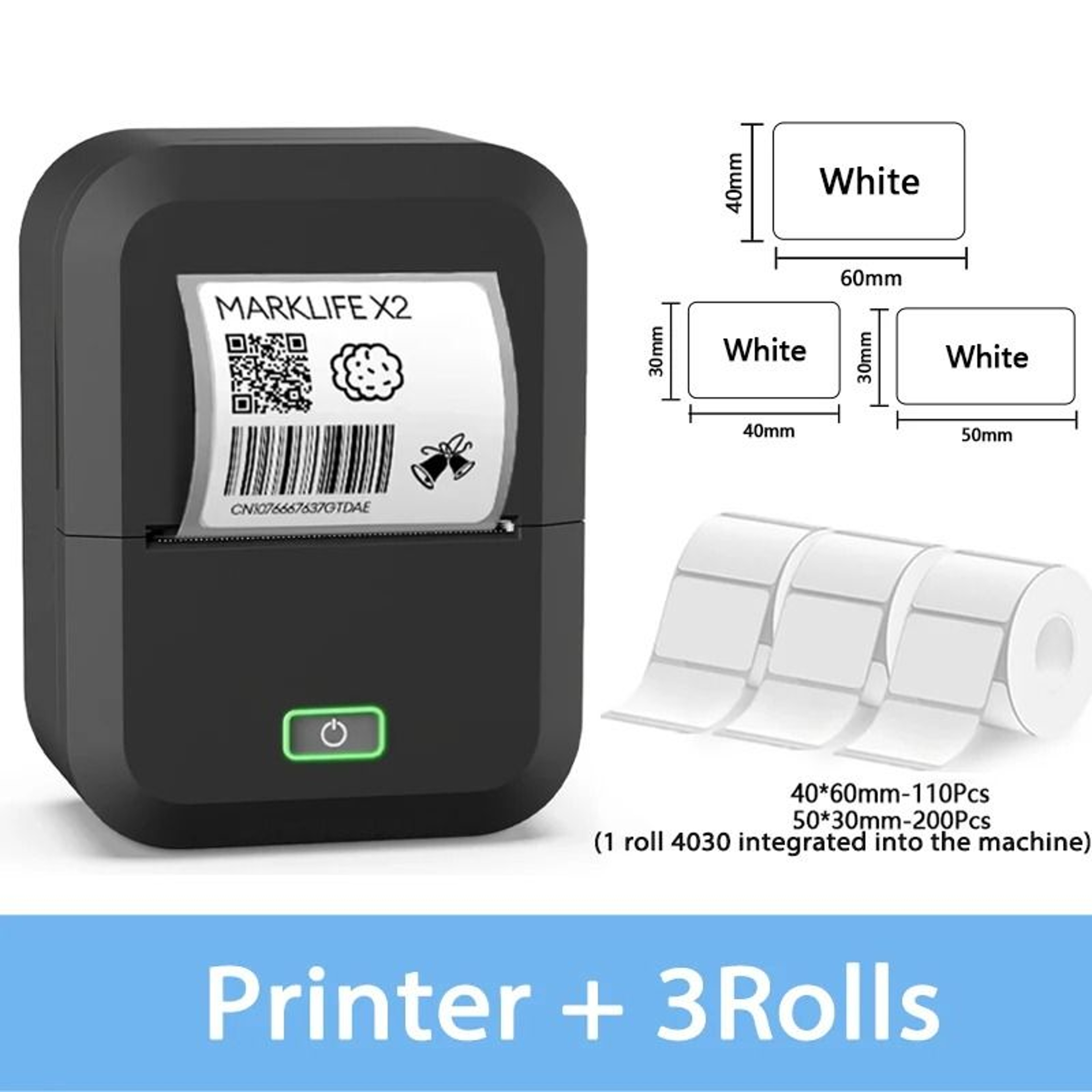 Marklife X2 Thermal Label Printer Wireless Pocket Sticker Maker Machine Compatible With Mobile Phon 7