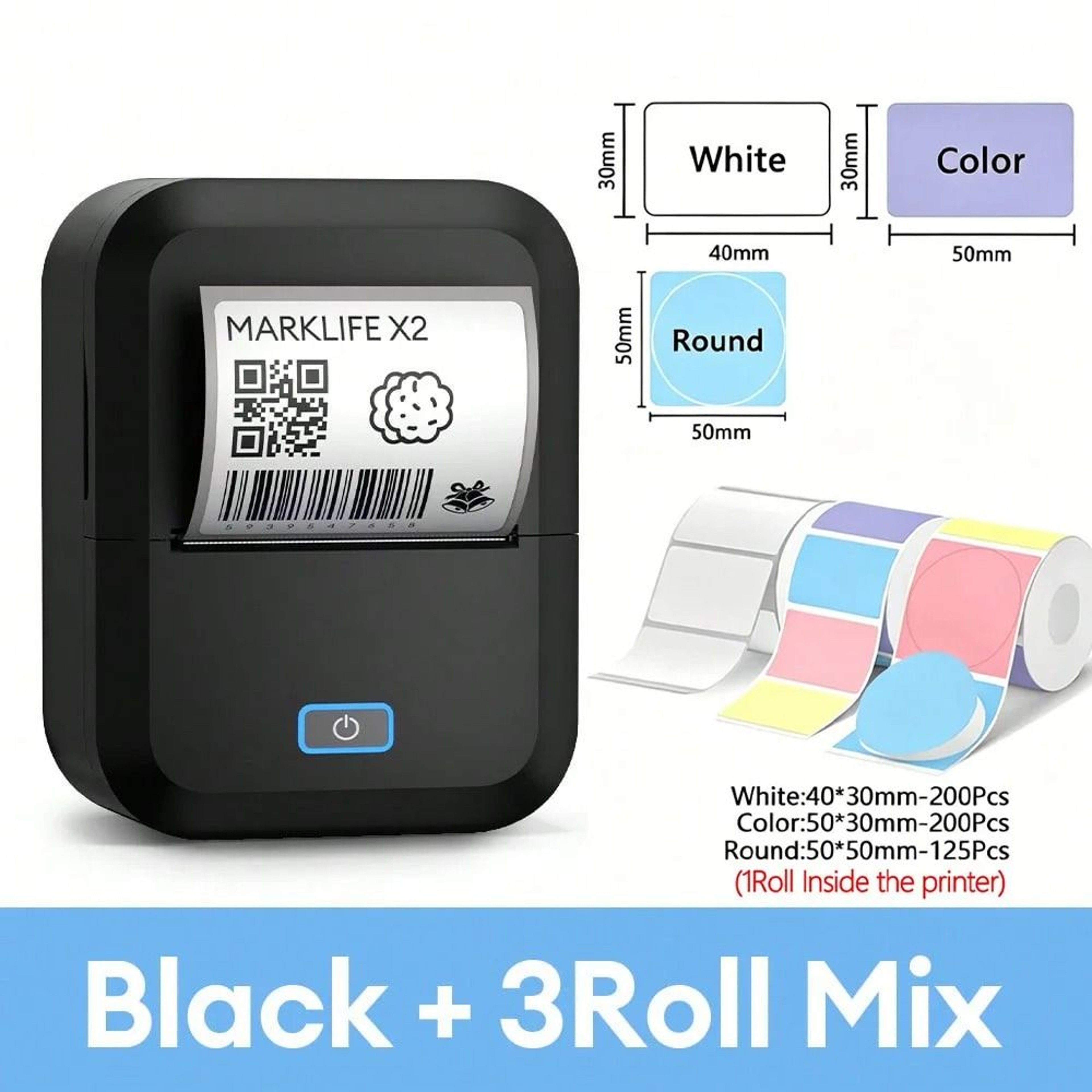 Marklife X2 Thermal Label Printer Wireless Pocket Sticker Maker Machine Compatible With Mobile Phon 12
