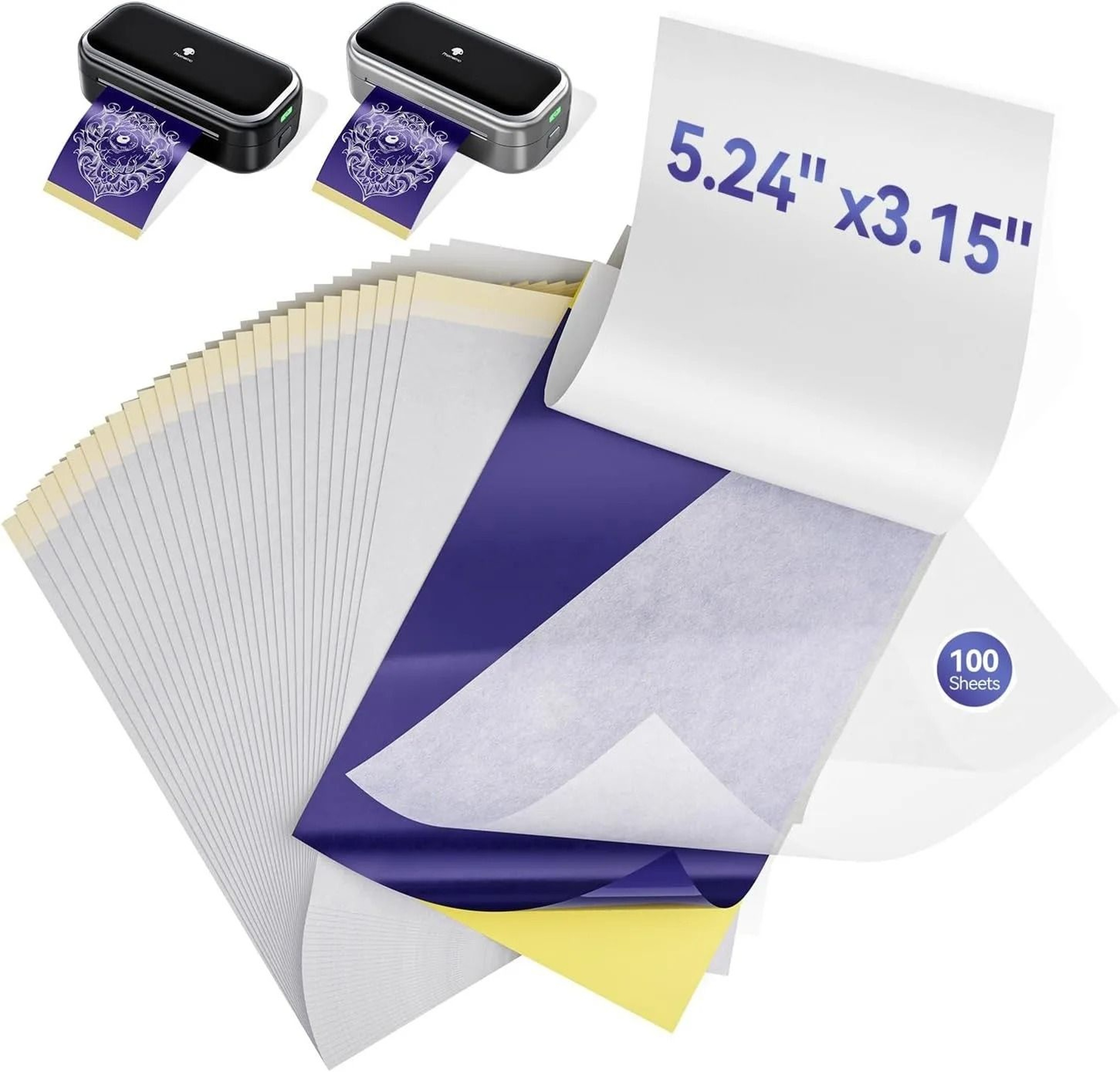 80x133mm Tattoo Stencil Transfer Paper Labels Pack For TP31 Thermal Printer 6