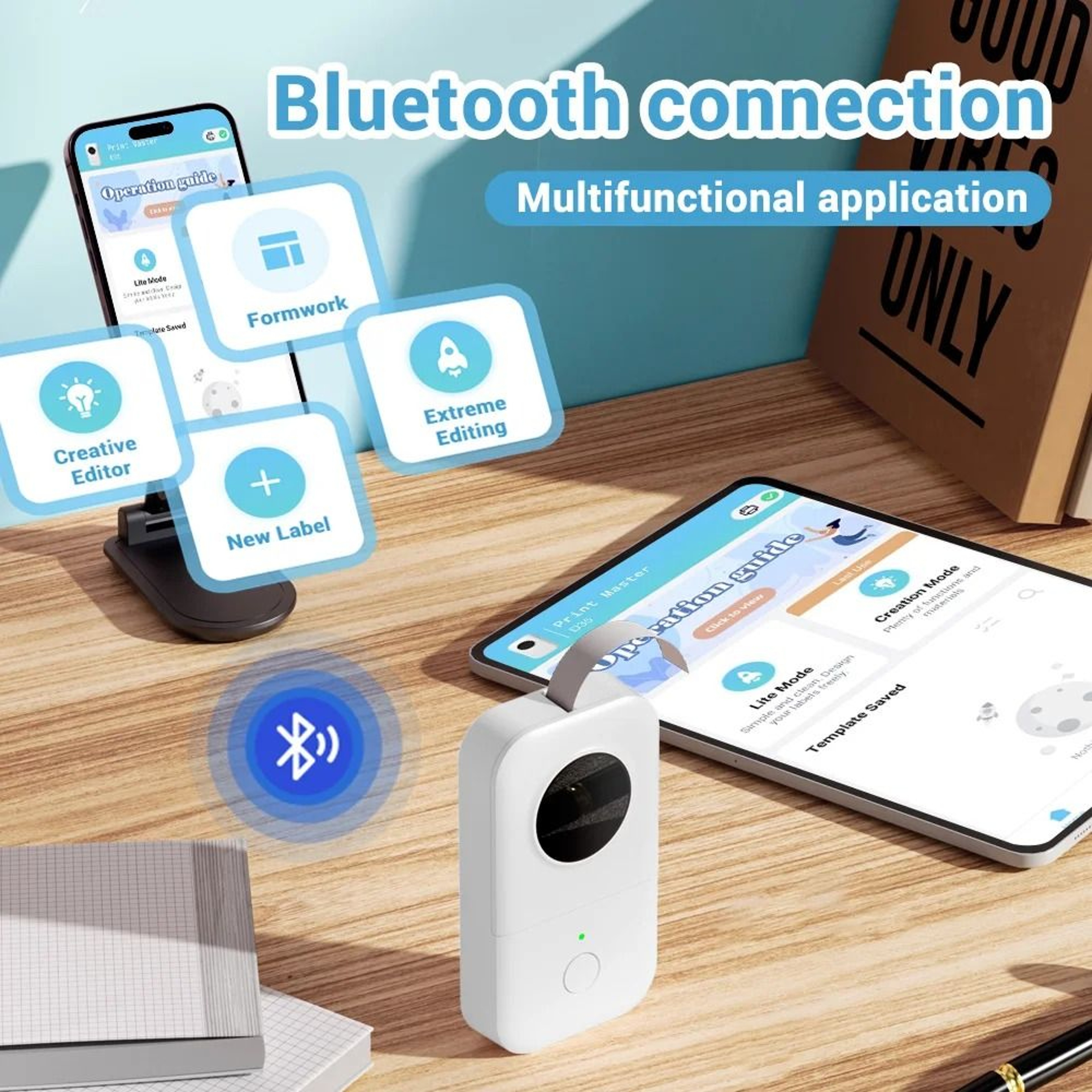 Phomemo D30 Portable Bluetooth Mini Label Printer Machine For Home Office  School 2