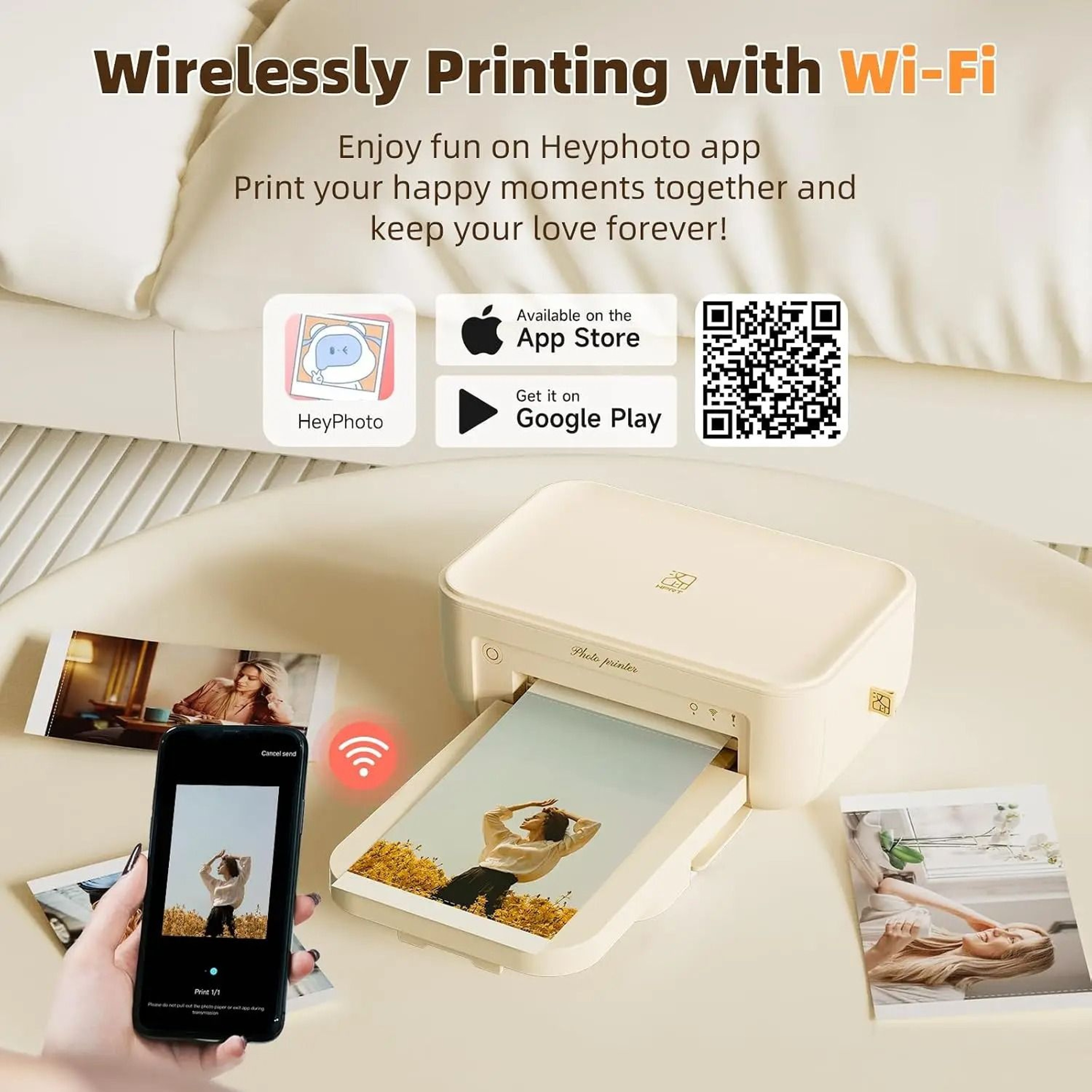 CP4000 300DPI Wireless 4x6 Inch Full Color Dye Sublimation Photo Printer Kit 2