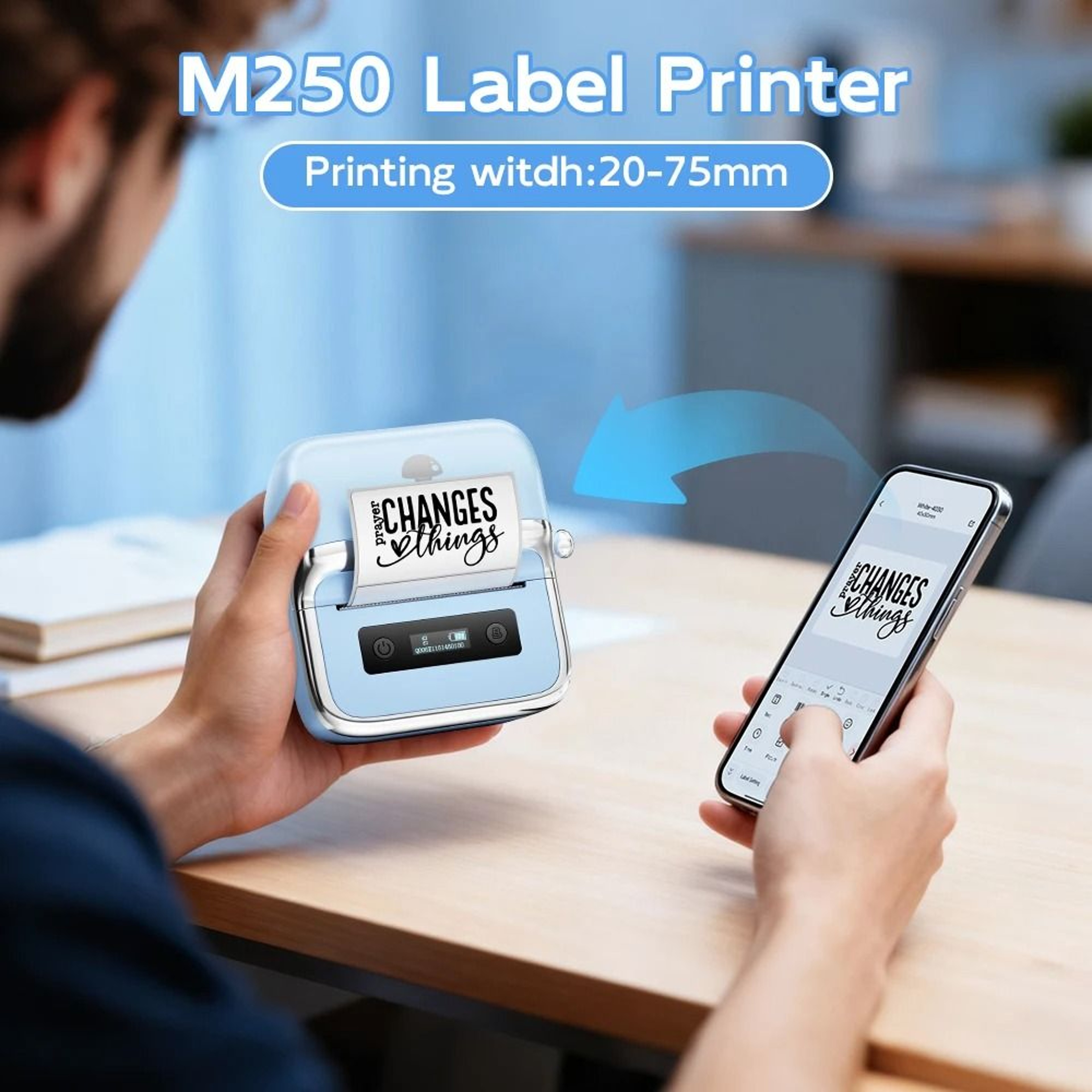 Phomemo M250 Wireless Bluetooth Thermal Label Printer For DIY Notebooks  Price Tags 1