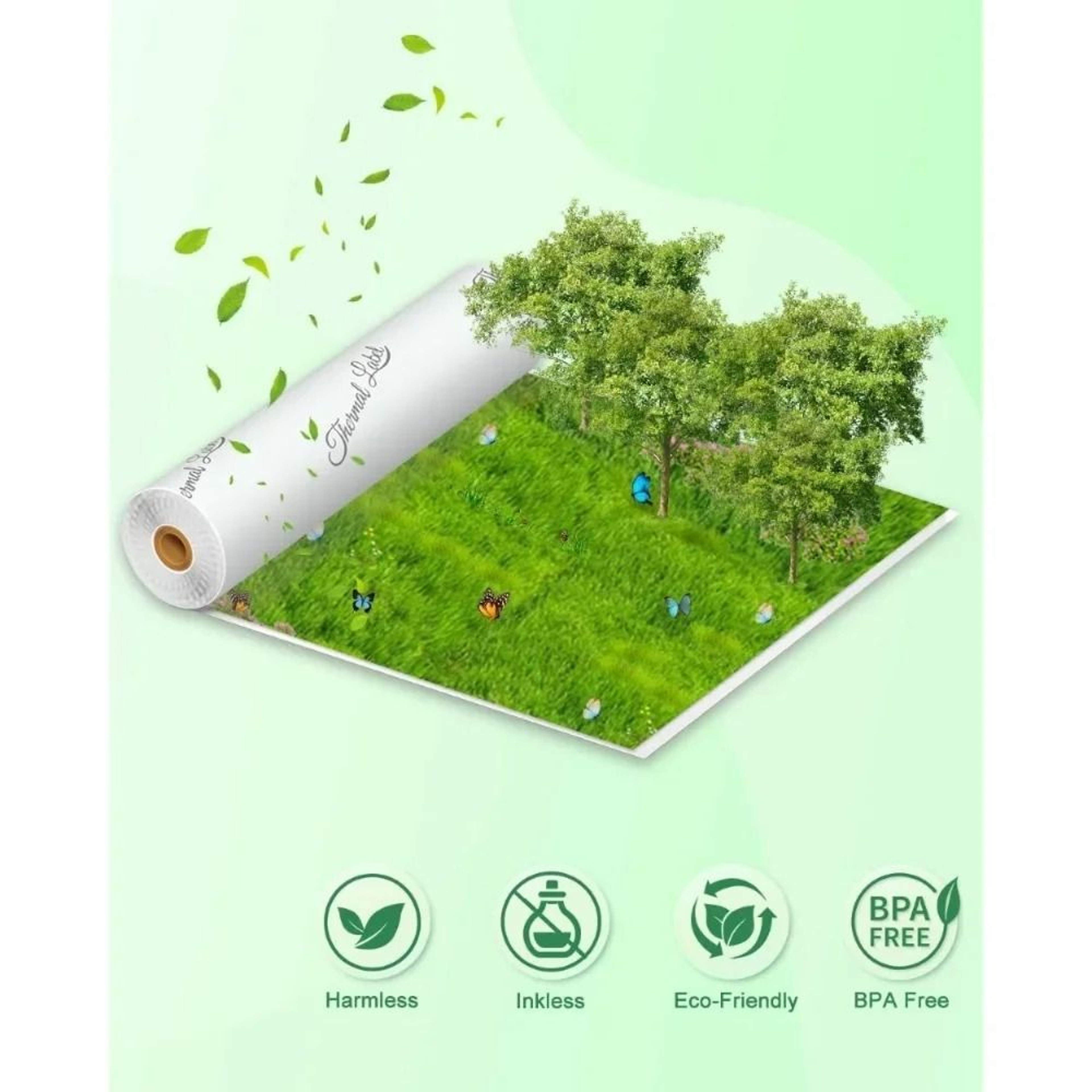 A4 Thermal Paper Rolls 210mm Continuous White Print Paper Compatible With M832 Portable Printer 2