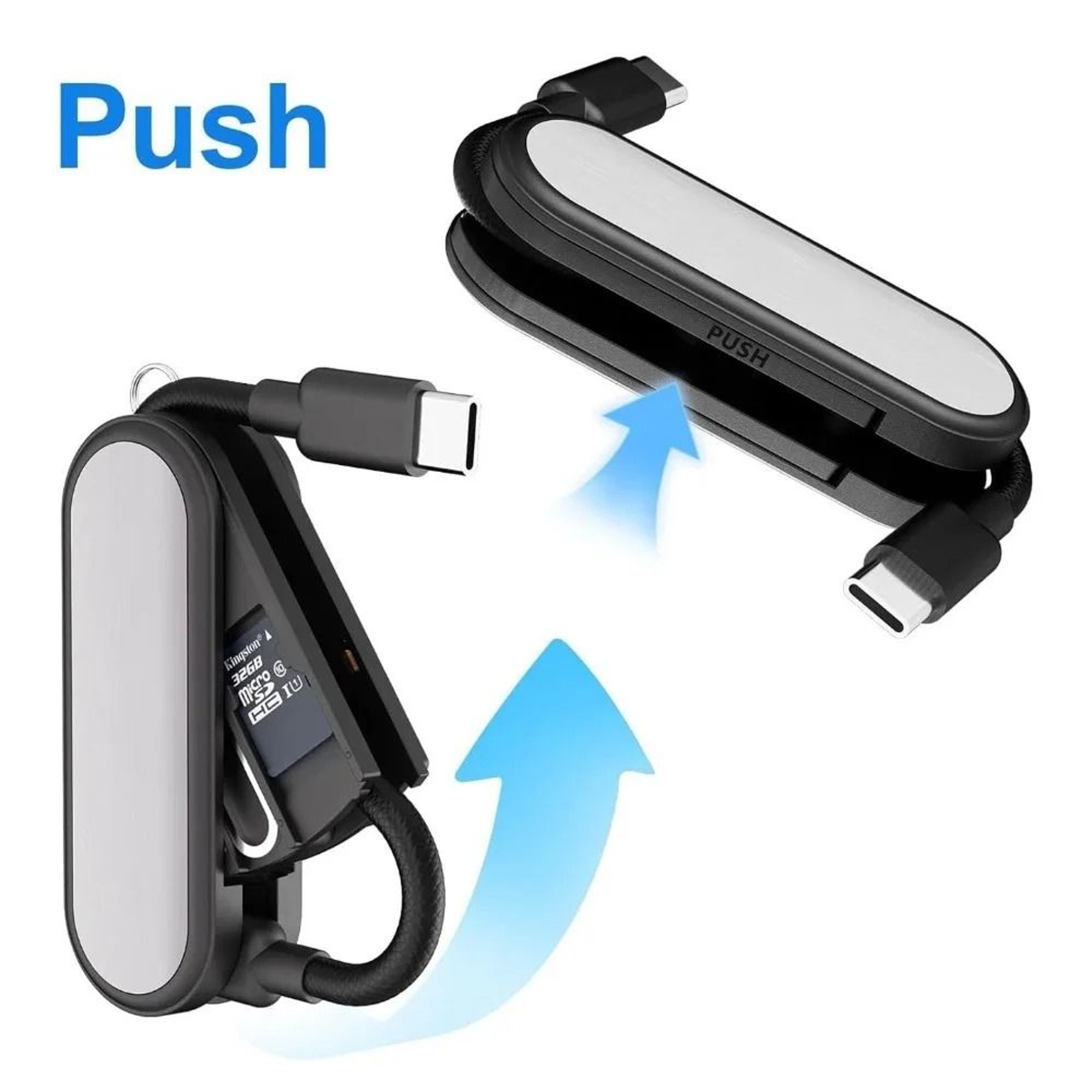 BUDI 65W USBC To USBC Fast Charging Cable With SIM Ejector Pin  Card Storage Case 3