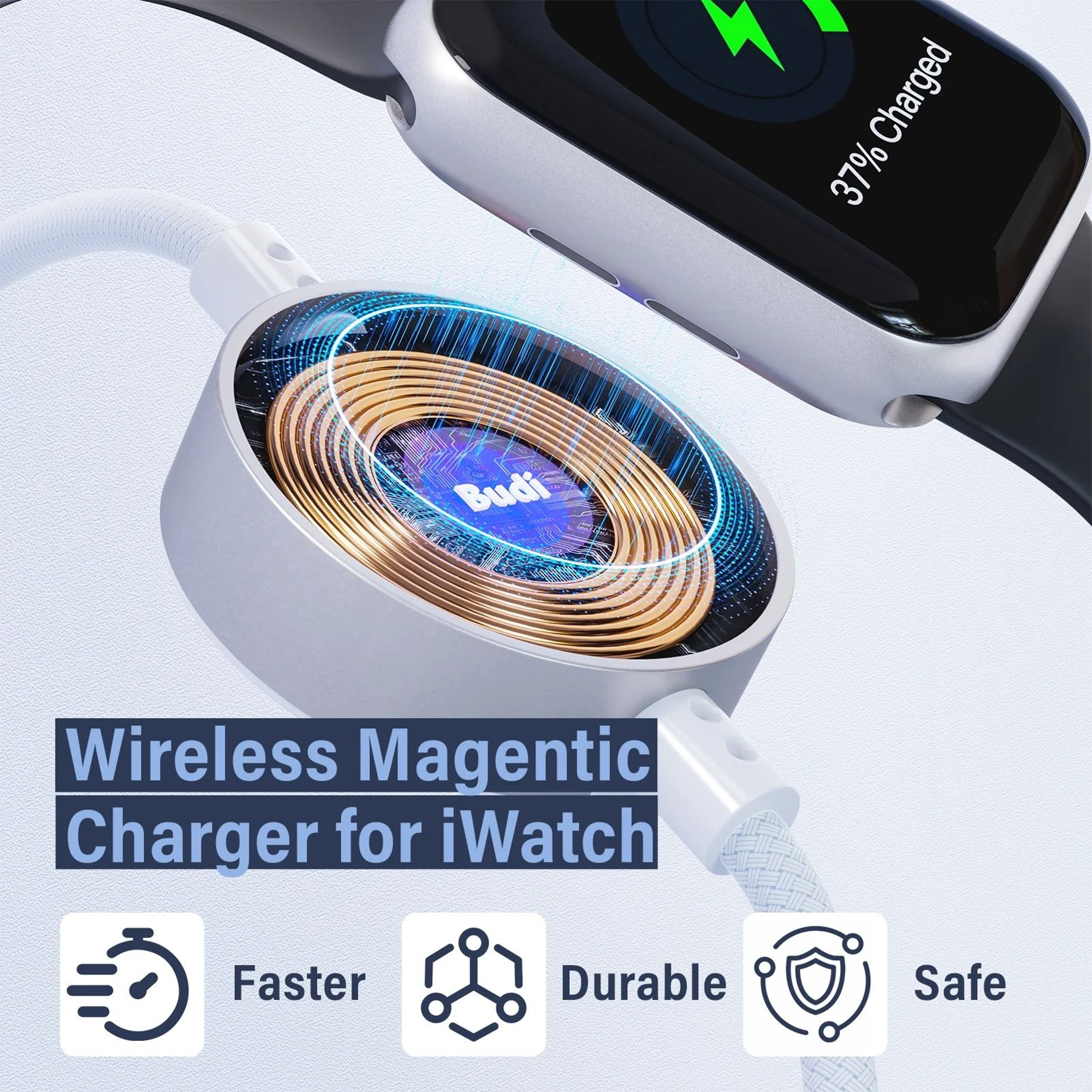 DualUse 2in1 Fast Charging Cable With Magnetic Smartwatch Charger Compatible With Apple Watch Serie 4