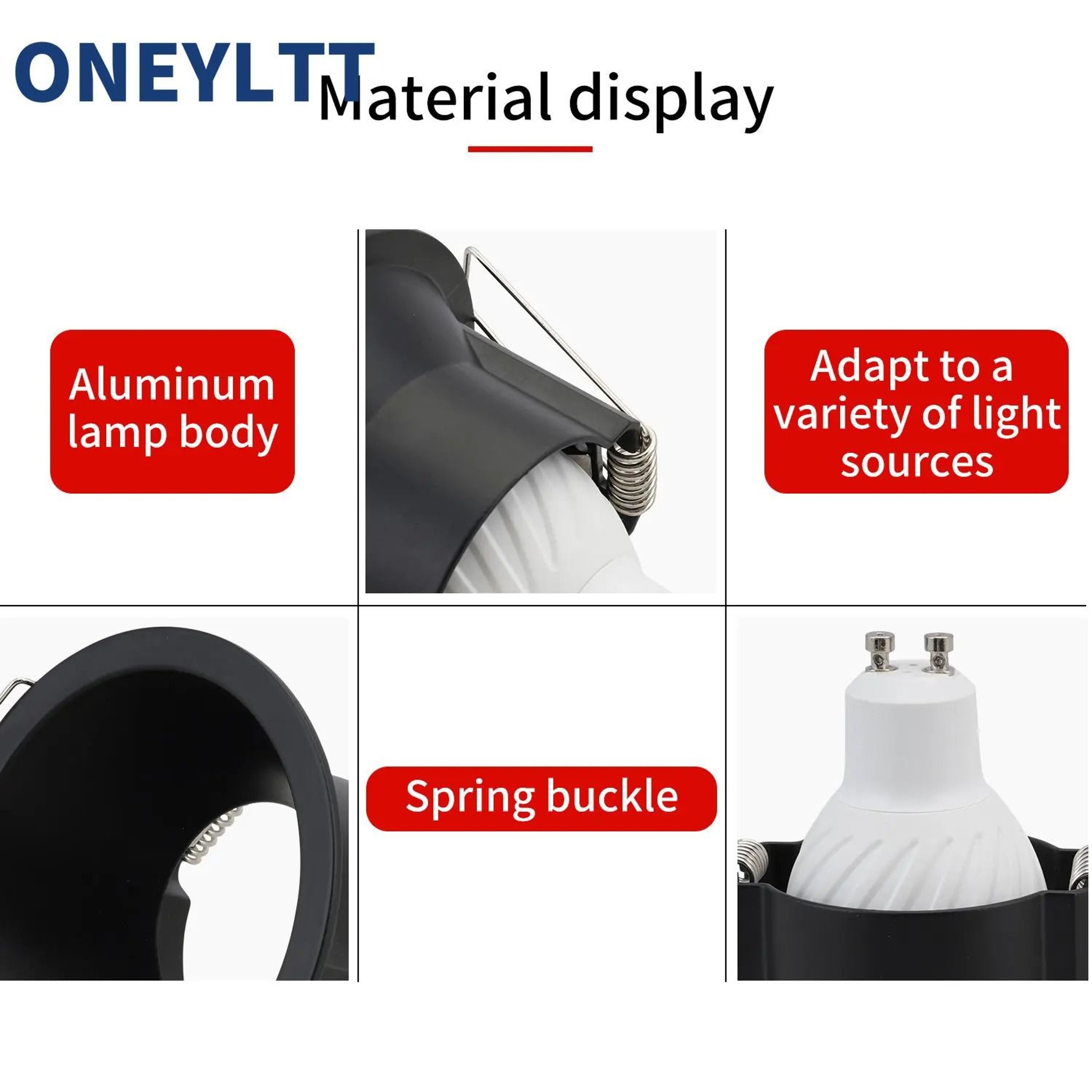 Recessed GU10 MR16 Ceiling Spotlight Frame  Bathroom  Kitchen Downlight Bracket 5