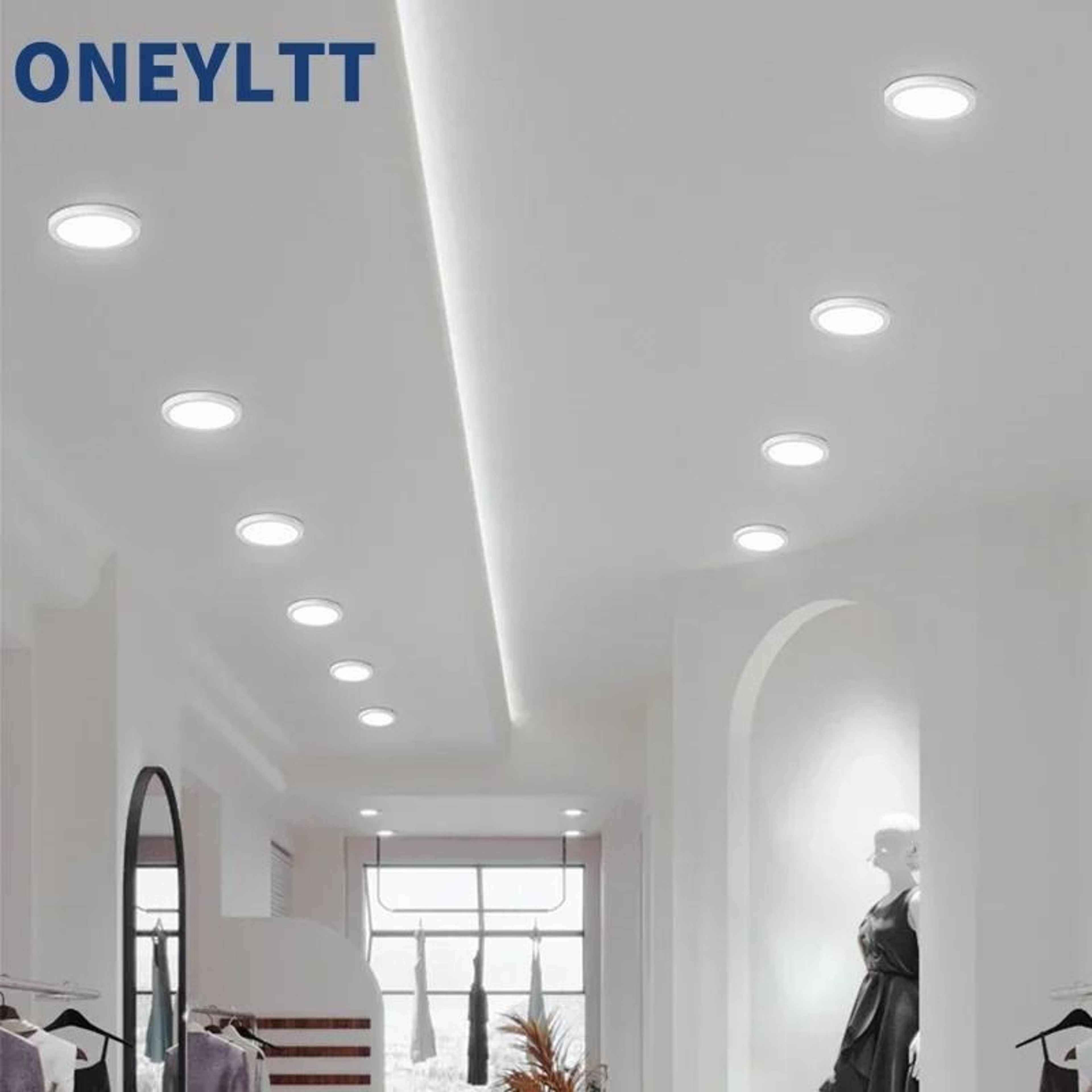 UltraThin Adjustable LED Ceiling Panel Downlight  Fit 50mm200mm Cutout Holes 3