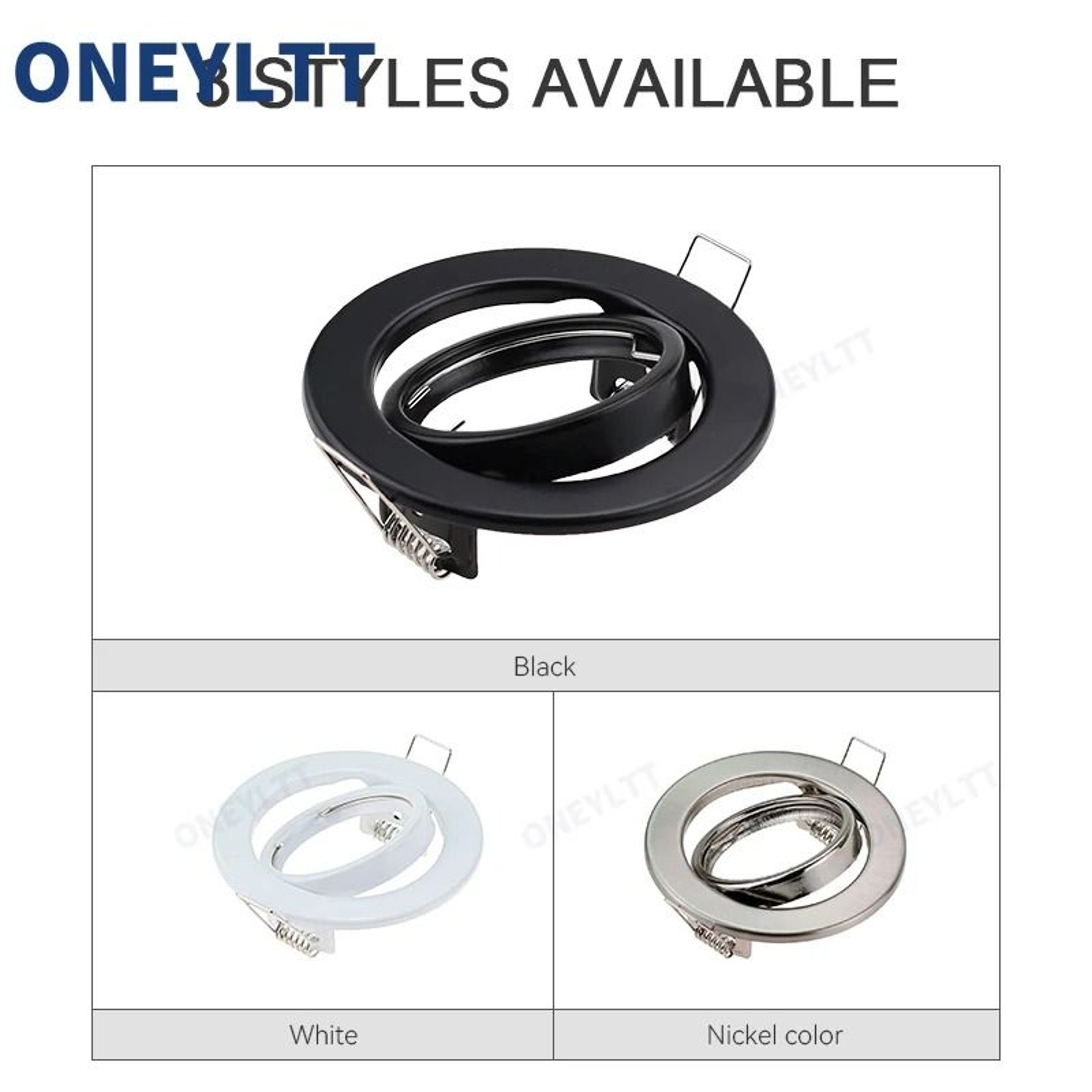 Adjustable Recessed GU10 MR16 Spotlight Frame  70mm Cutout Ceiling Downlight Holder 2