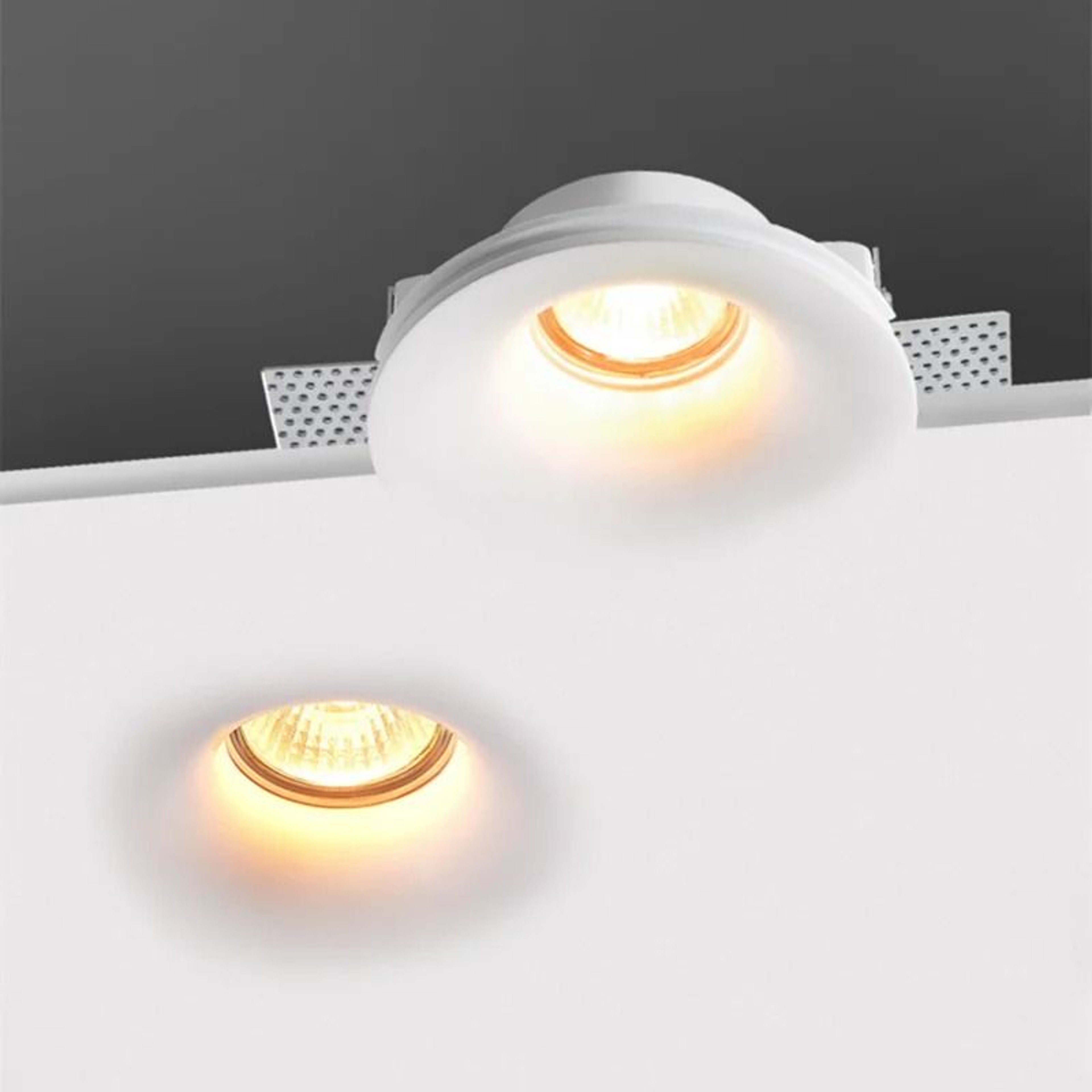 Trimless Recessed Gypsum Downlight  Borderless AntiGlare GU10 Plaster Ceiling Spotlight 1