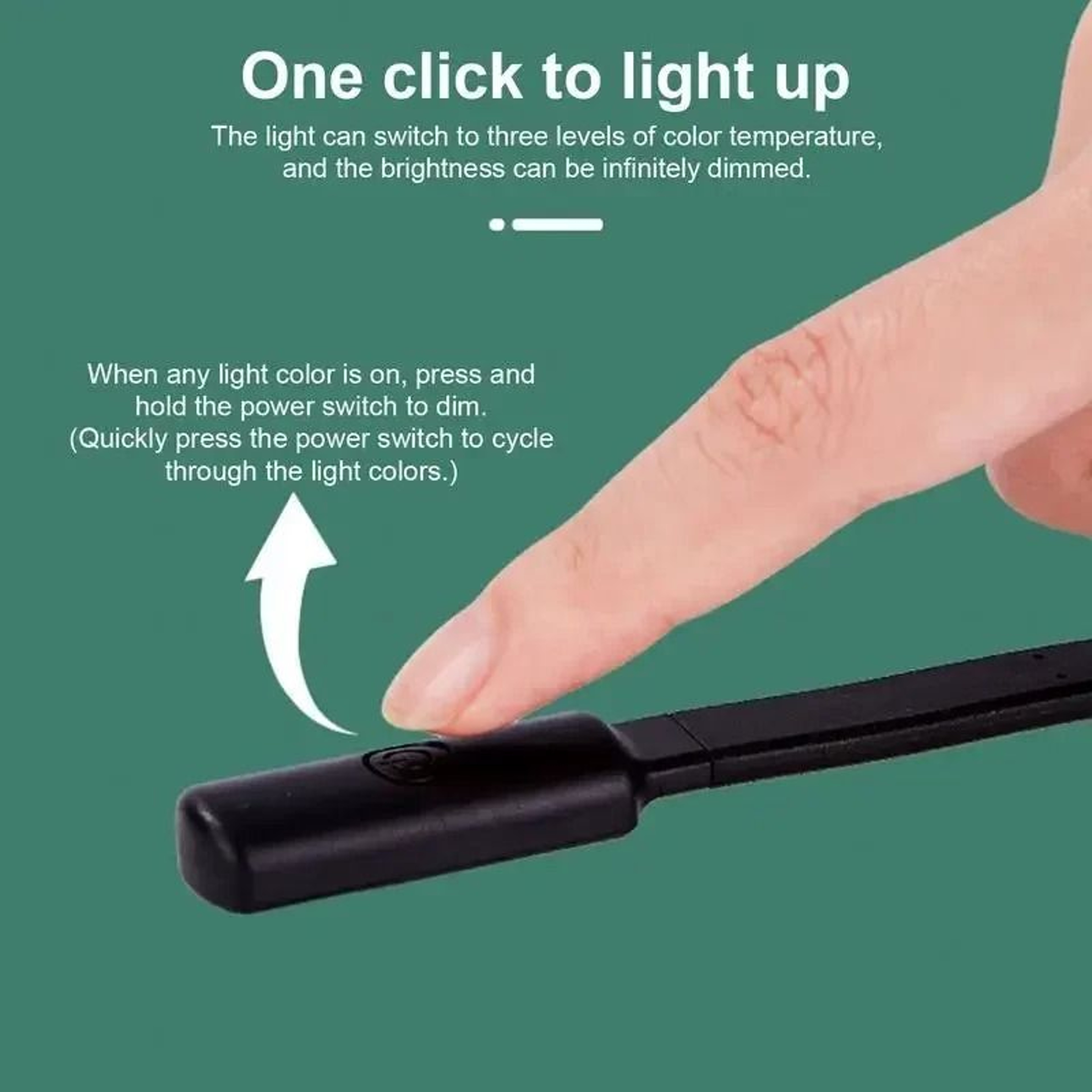 Portable LED ClipOn Reading Book Light  USB Rechargeable Travel  Study Lamp 4