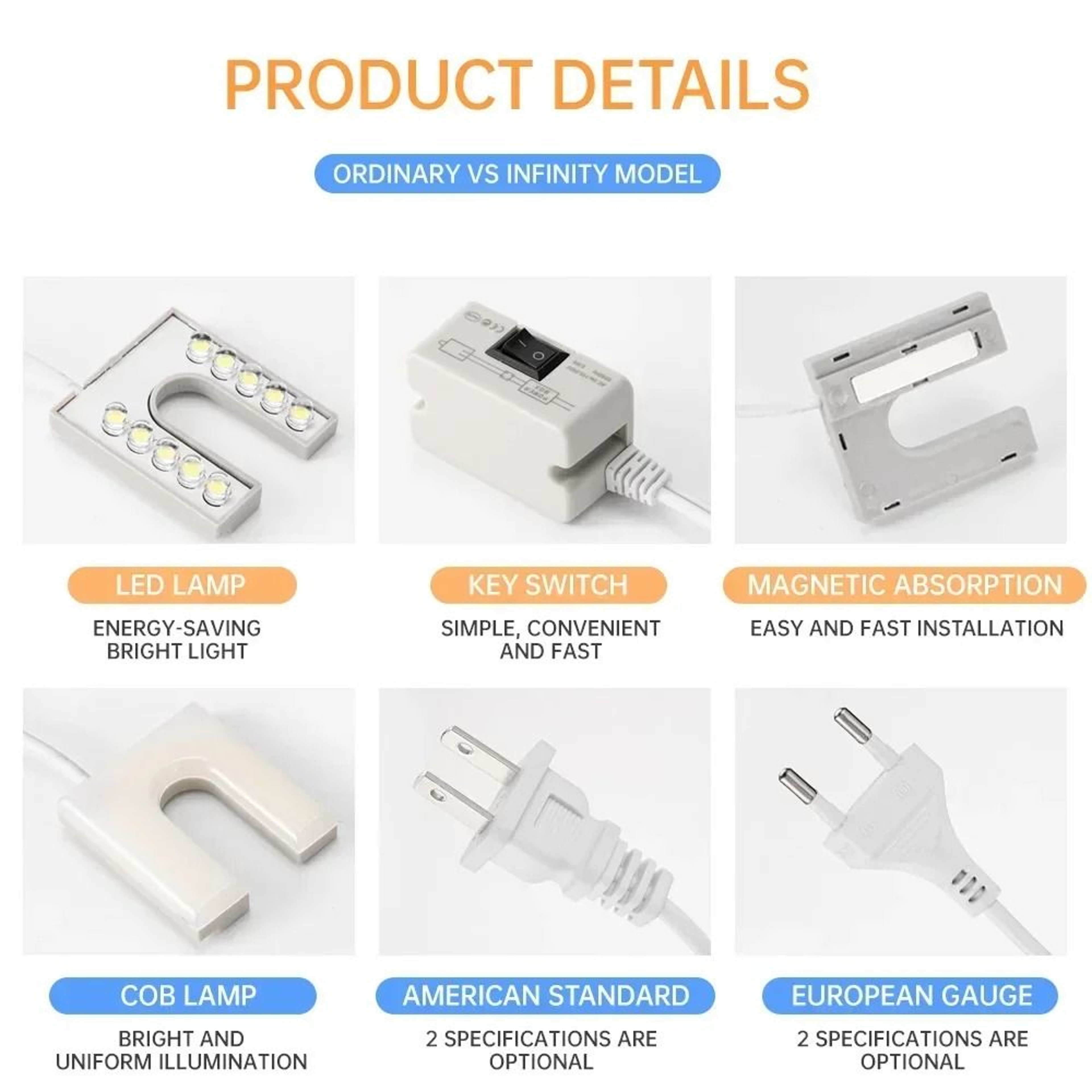 UShaped Magnetic LED Sewing Machine Light  Flexible Work Light For Drill Presses Lathes  Workbenche 4