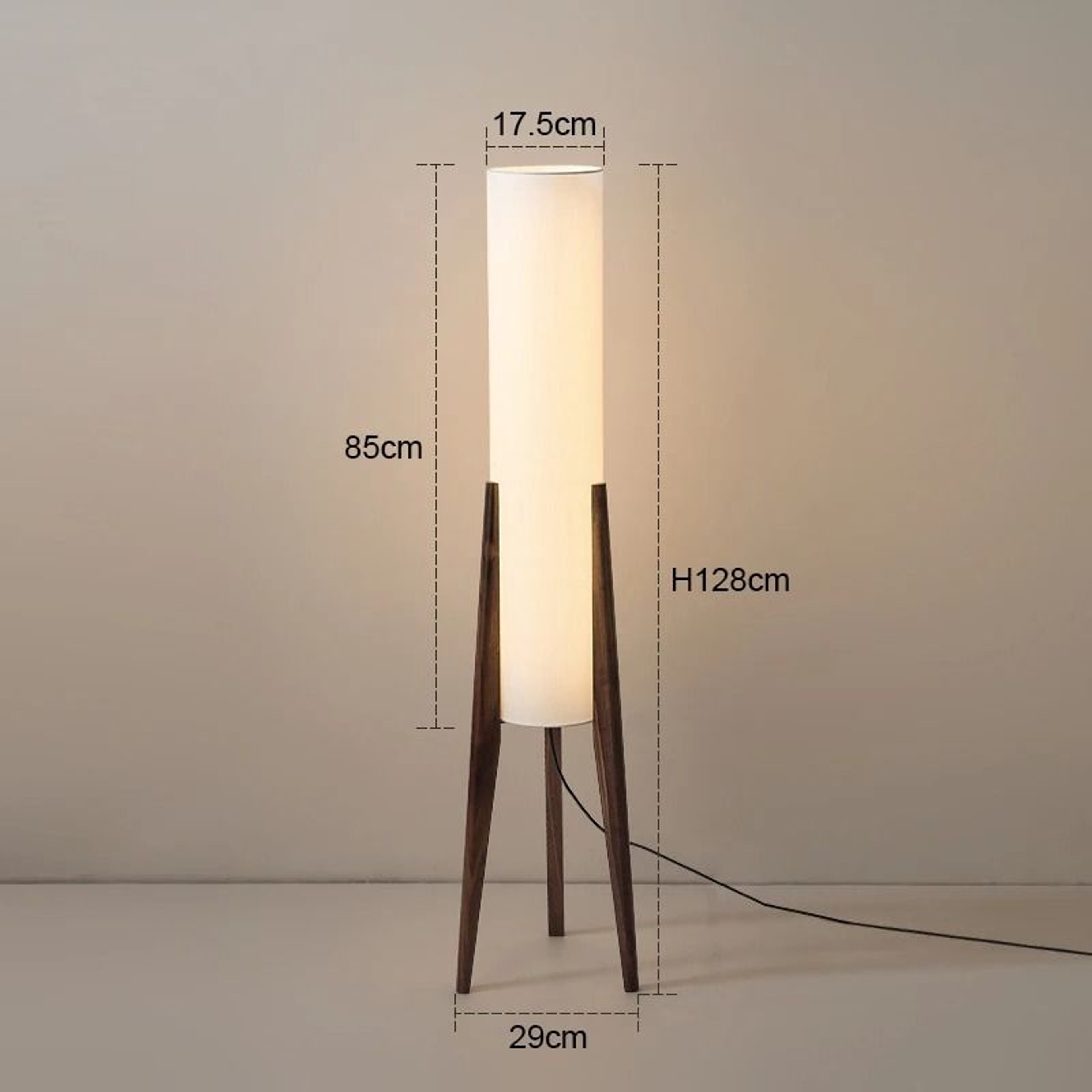 Nordic WabiSabi Solid Wood Floor Lamp  Japanese Retro Art Standing Corner Lamp For Living Room  Bed 7