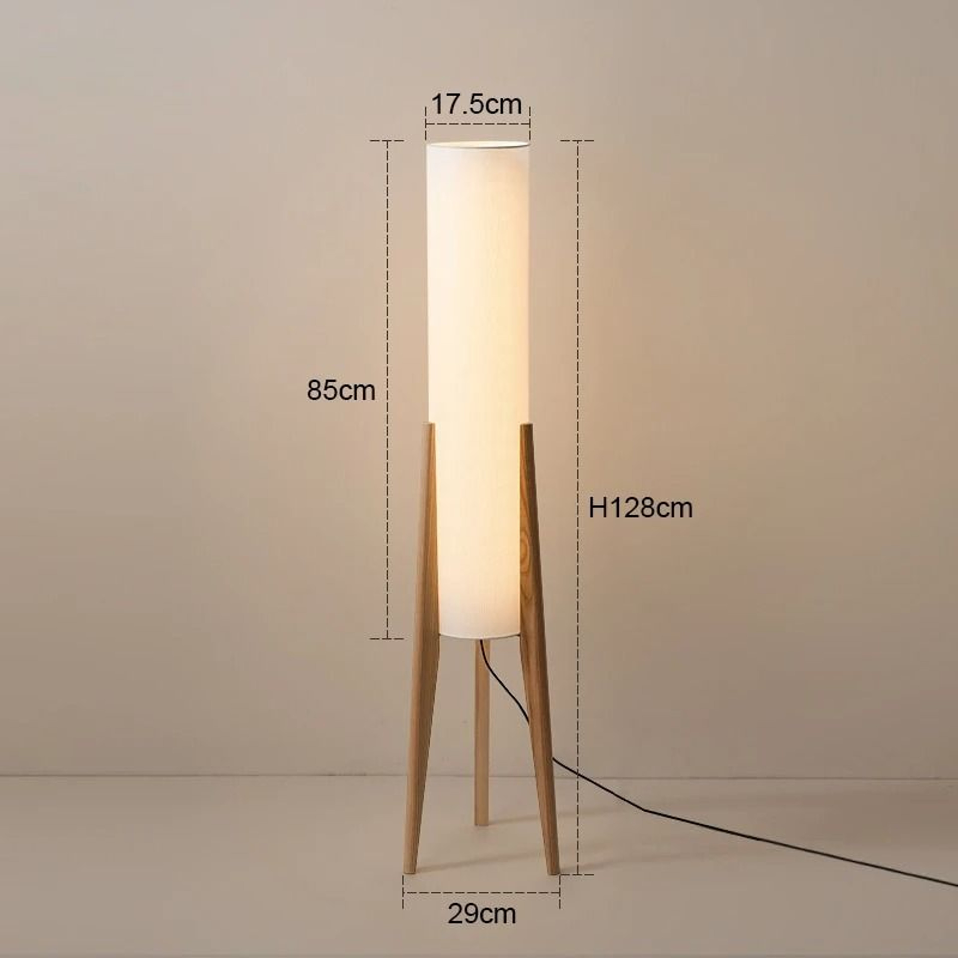 Nordic WabiSabi Solid Wood Floor Lamp  Japanese Retro Art Standing Corner Lamp For Living Room  Bed 6