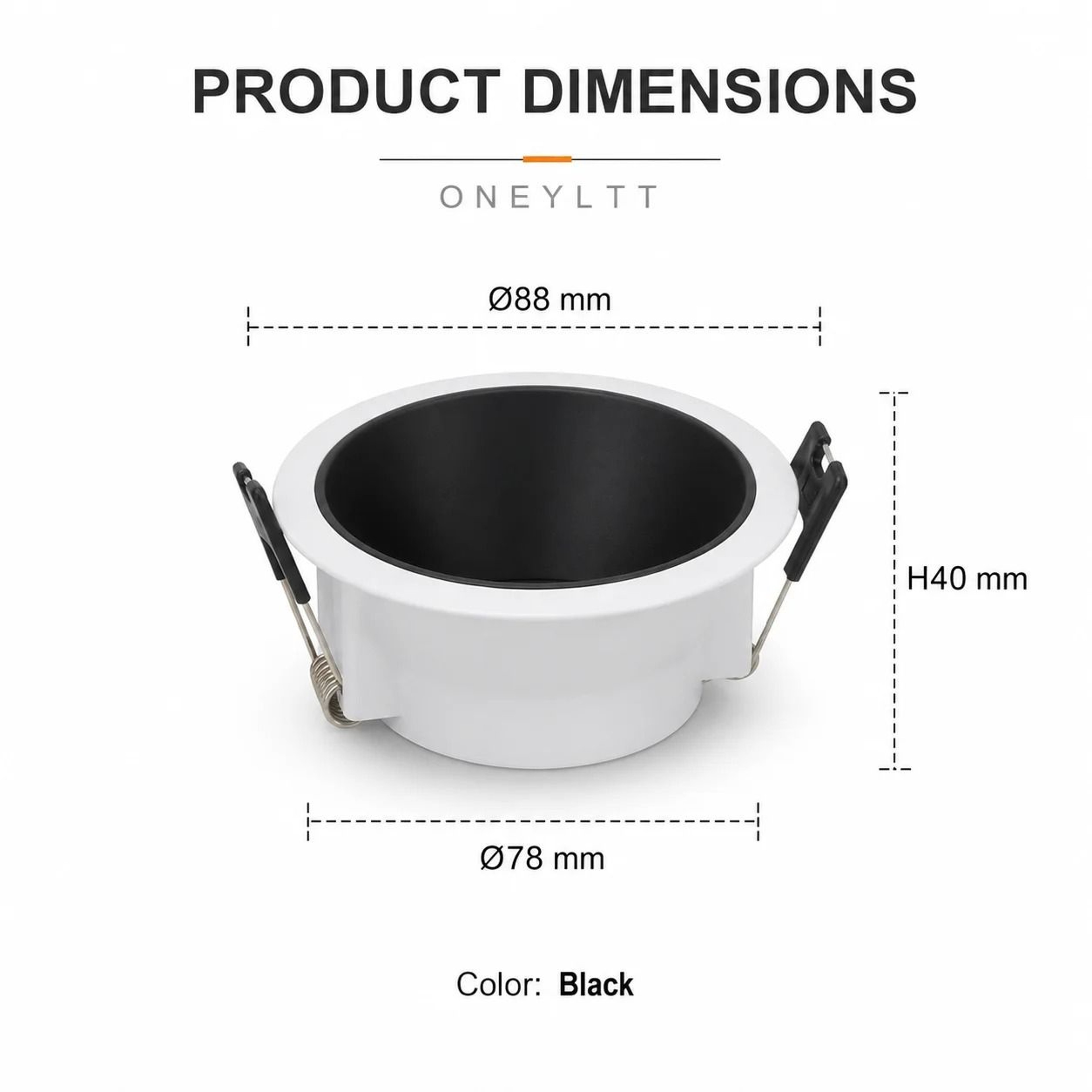Recessed Aluminum Downlight Mounting Frame  78mm Cutout GU10 MR16 Ceiling Spotlight Bracket 13