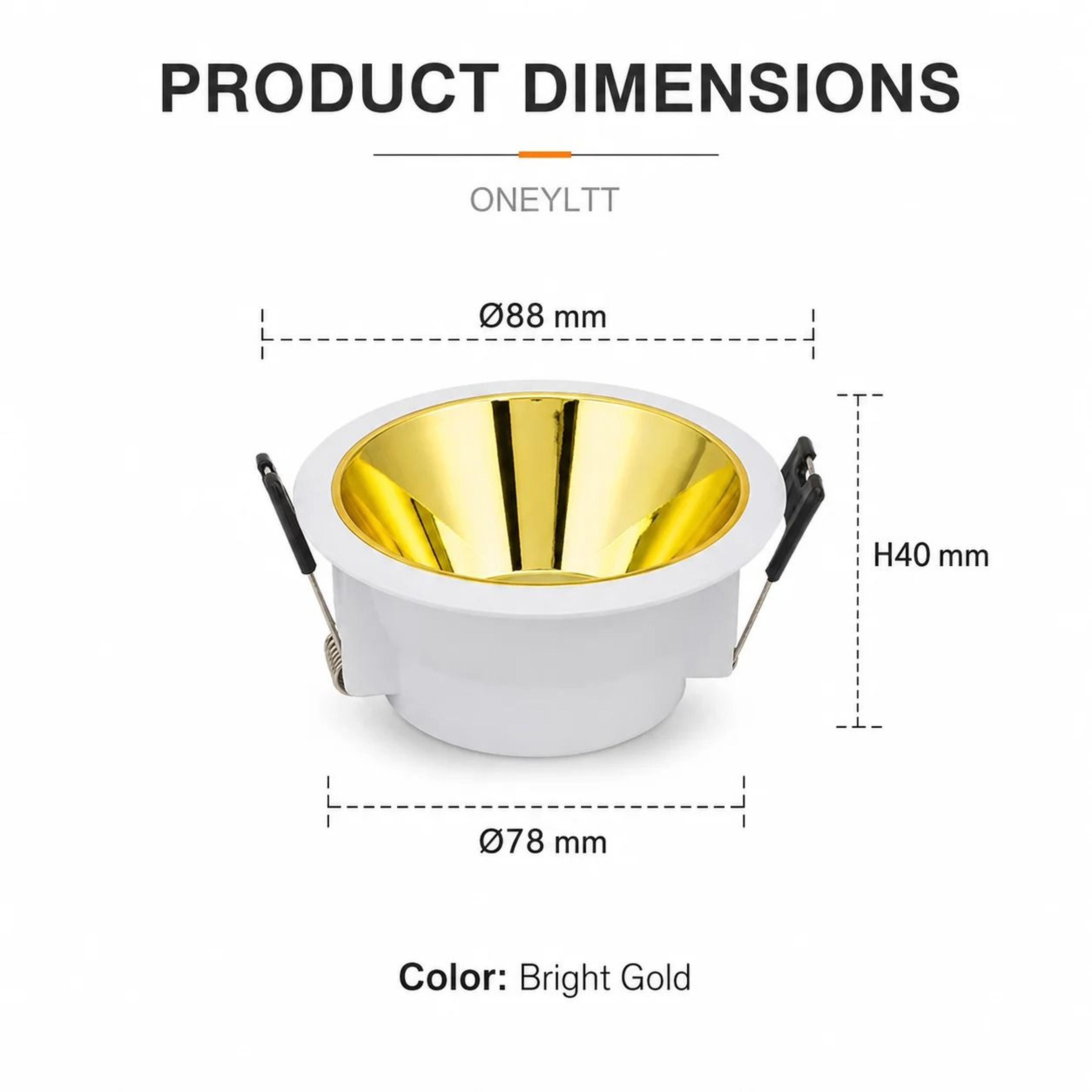 Recessed Aluminum Downlight Mounting Frame  78mm Cutout GU10 MR16 Ceiling Spotlight Bracket 11