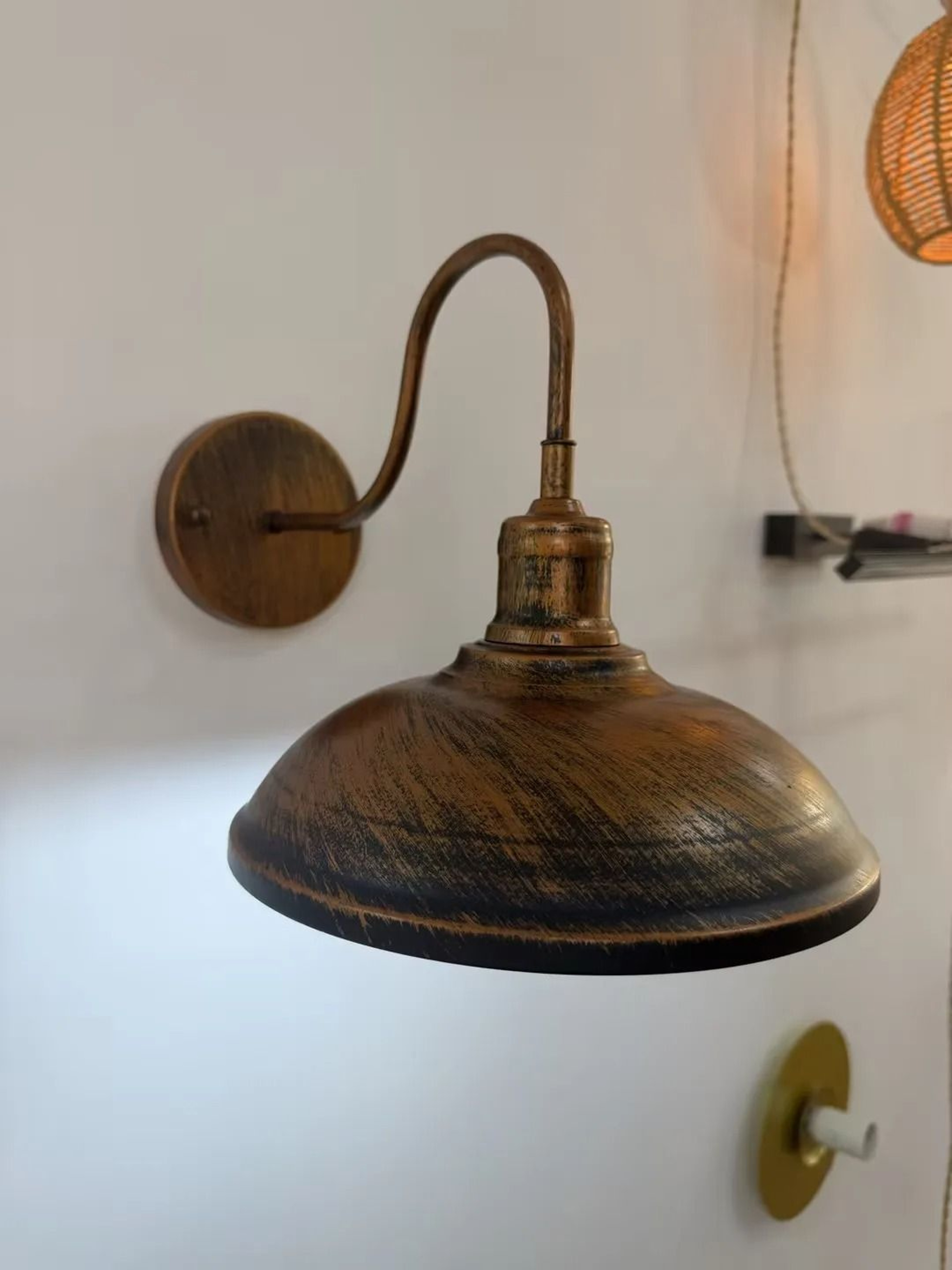 Retro Industrial Black Outdoor Wall Sconce  Waterproof Gooseneck Barn Light For Porch Garage  Patio 8