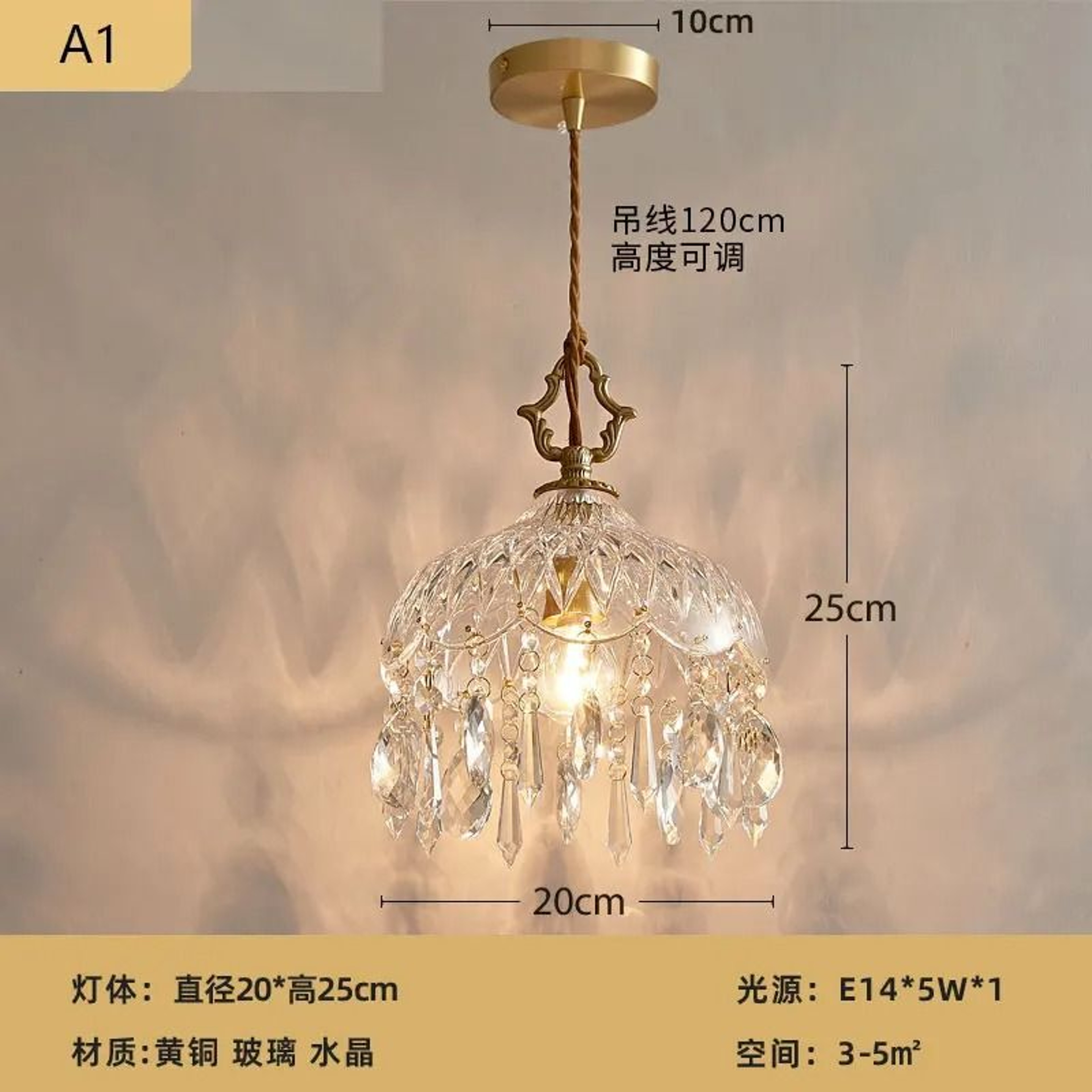 Modern Medieval Crystal Wall Sconce  Pendant Light  Luxury French Glass Ambient Fixture For Bedroom 7