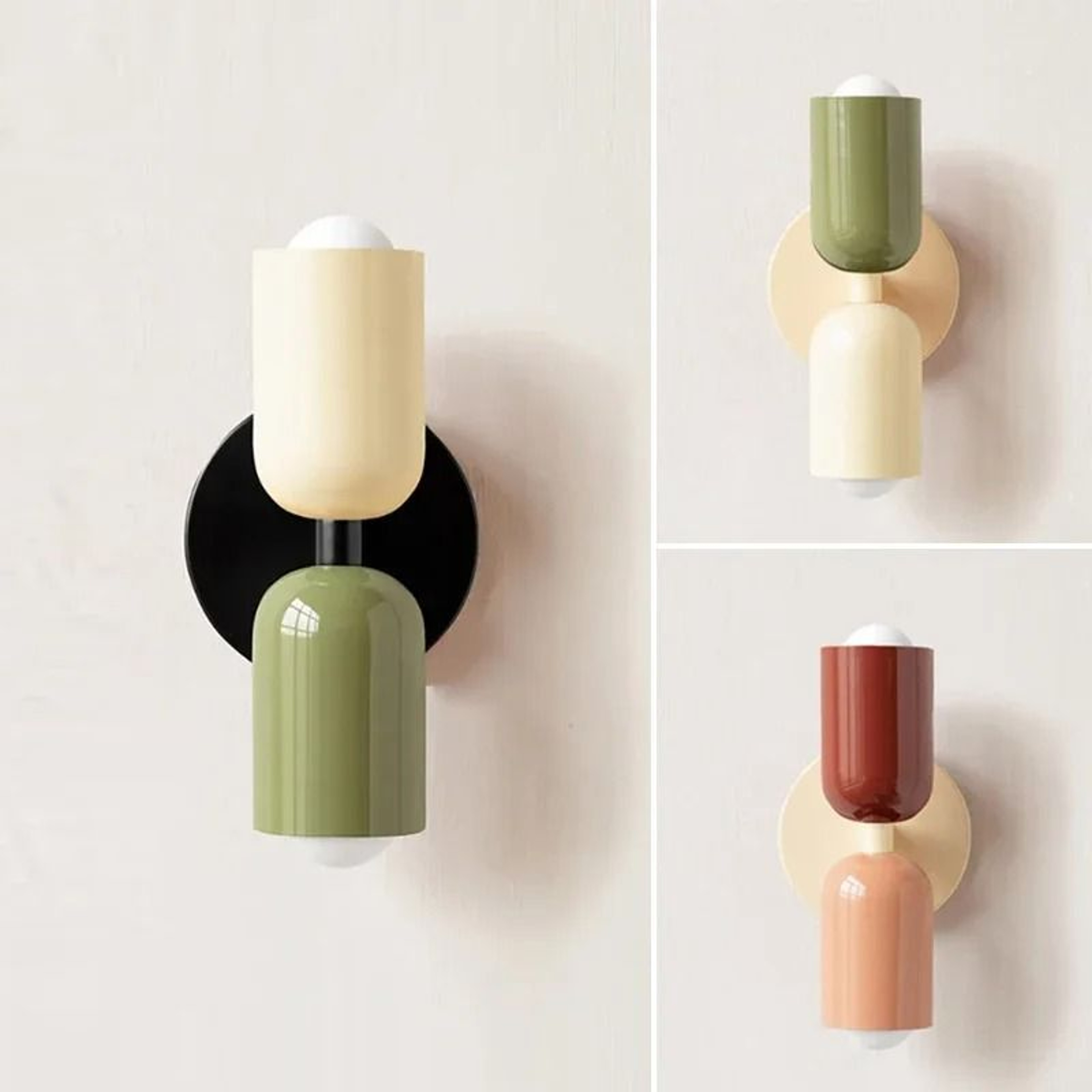 Nordic Minimalist Colorful Wall Sconce  Modern Macaron E27 Accent Light For Kids Room Bedroom  Aisl 0