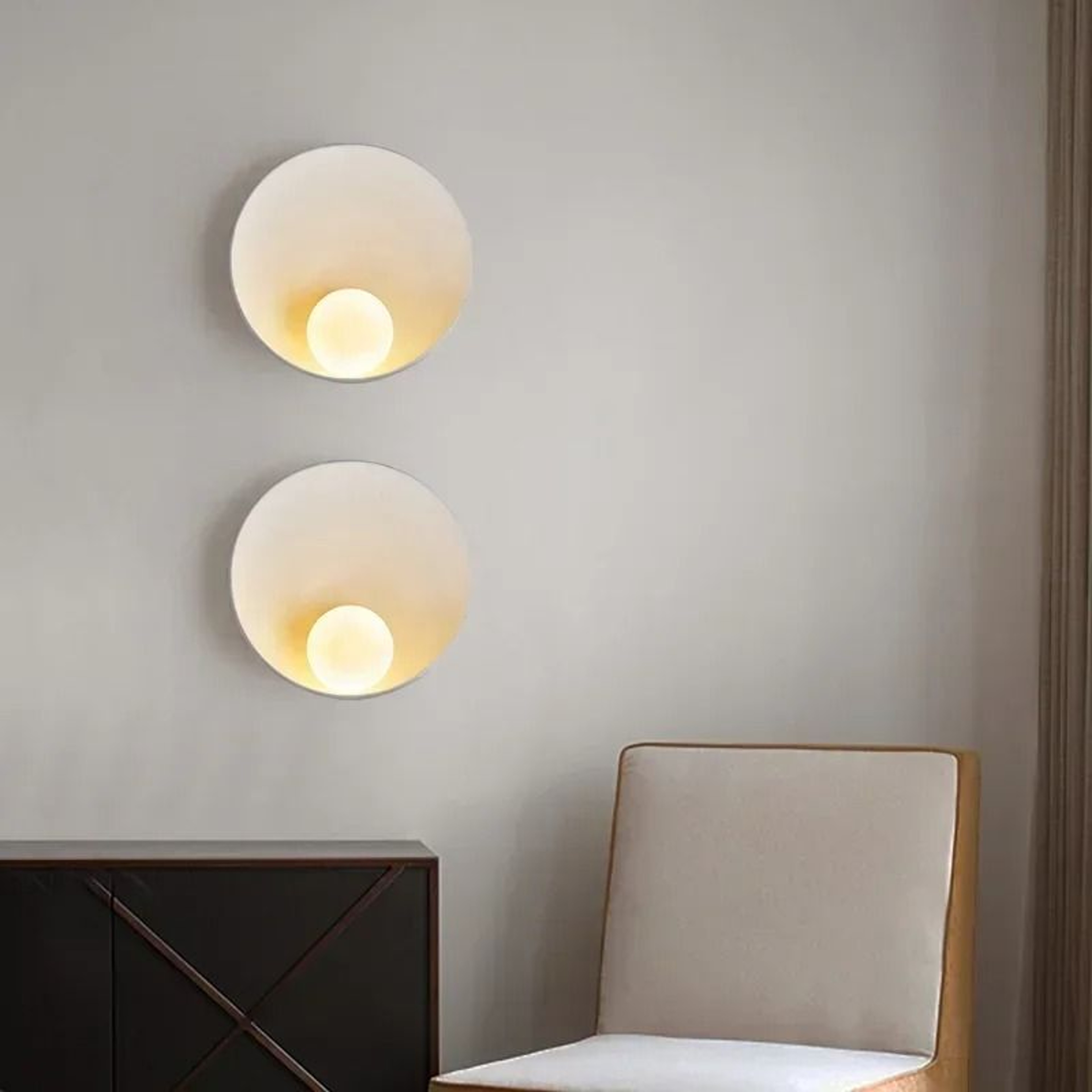 Chinese Style Organic Shell Wall Sconce  Japanese WabiSabi Creative Resin Wall Lamp For Bedroom  Co 2