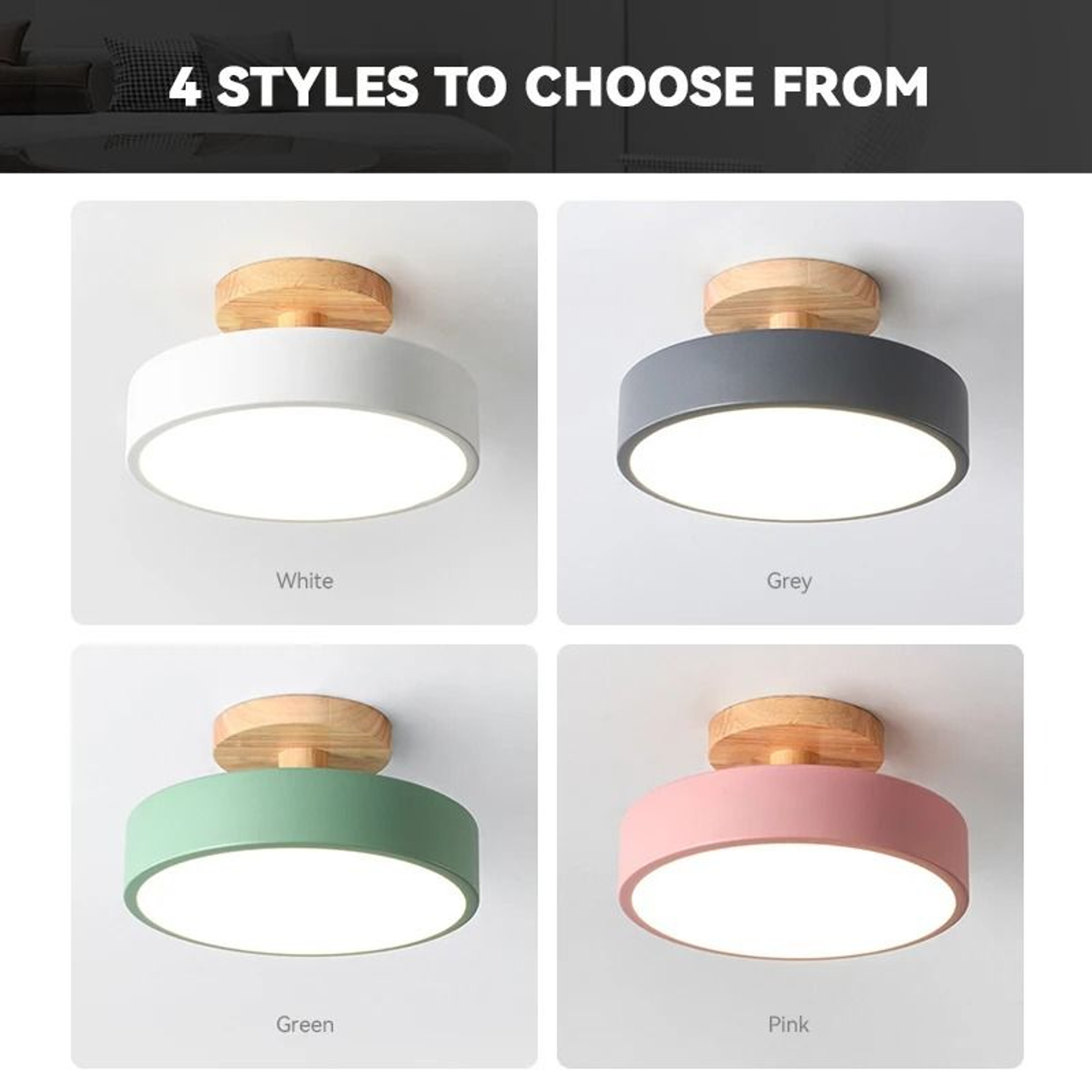 Modern Macaron LED Ceiling Light  Minimalist Flush Mount Chandelier For Aisle Corridor Foyer  Balco 4