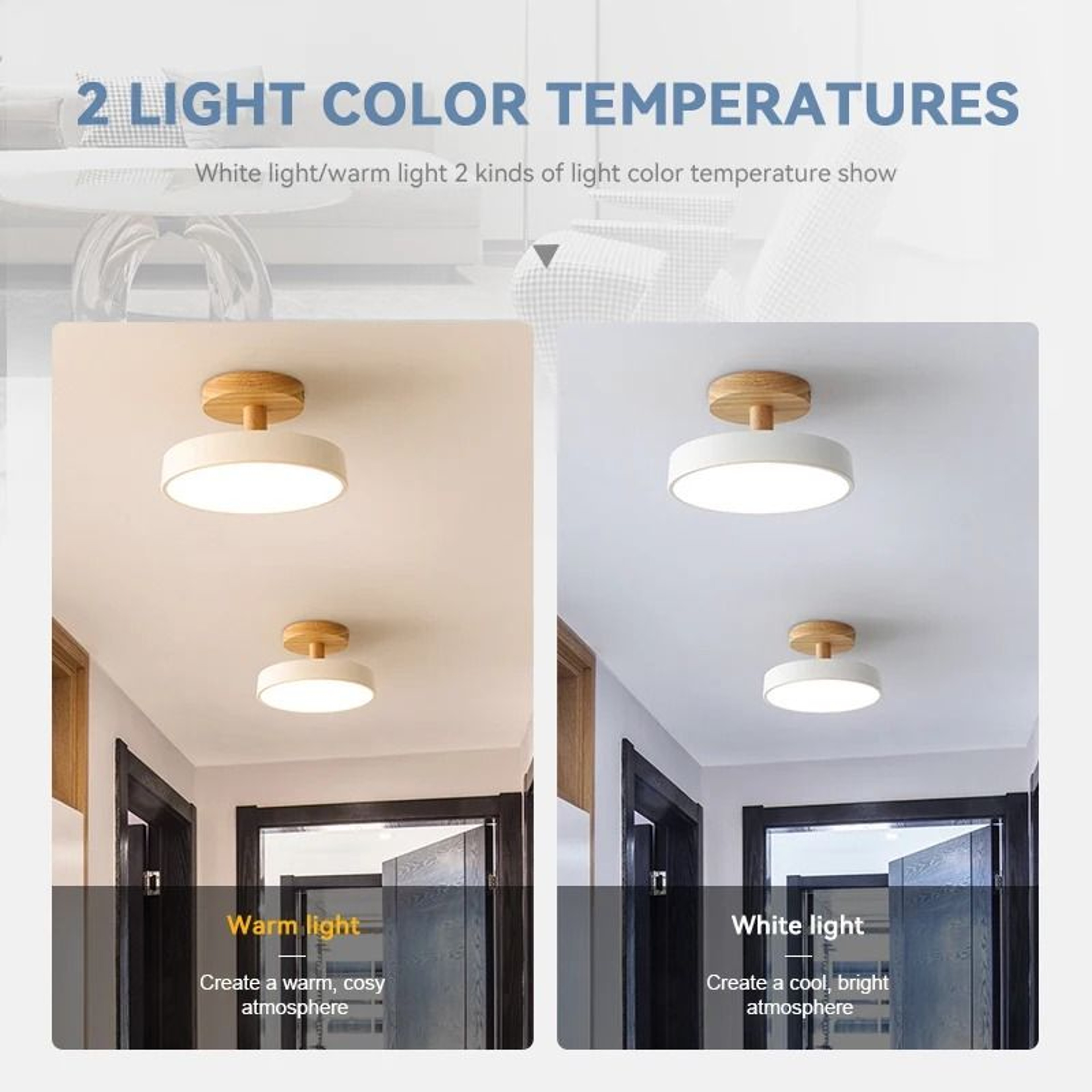 Modern Macaron LED Ceiling Light  Minimalist Flush Mount Chandelier For Aisle Corridor Foyer  Balco 5