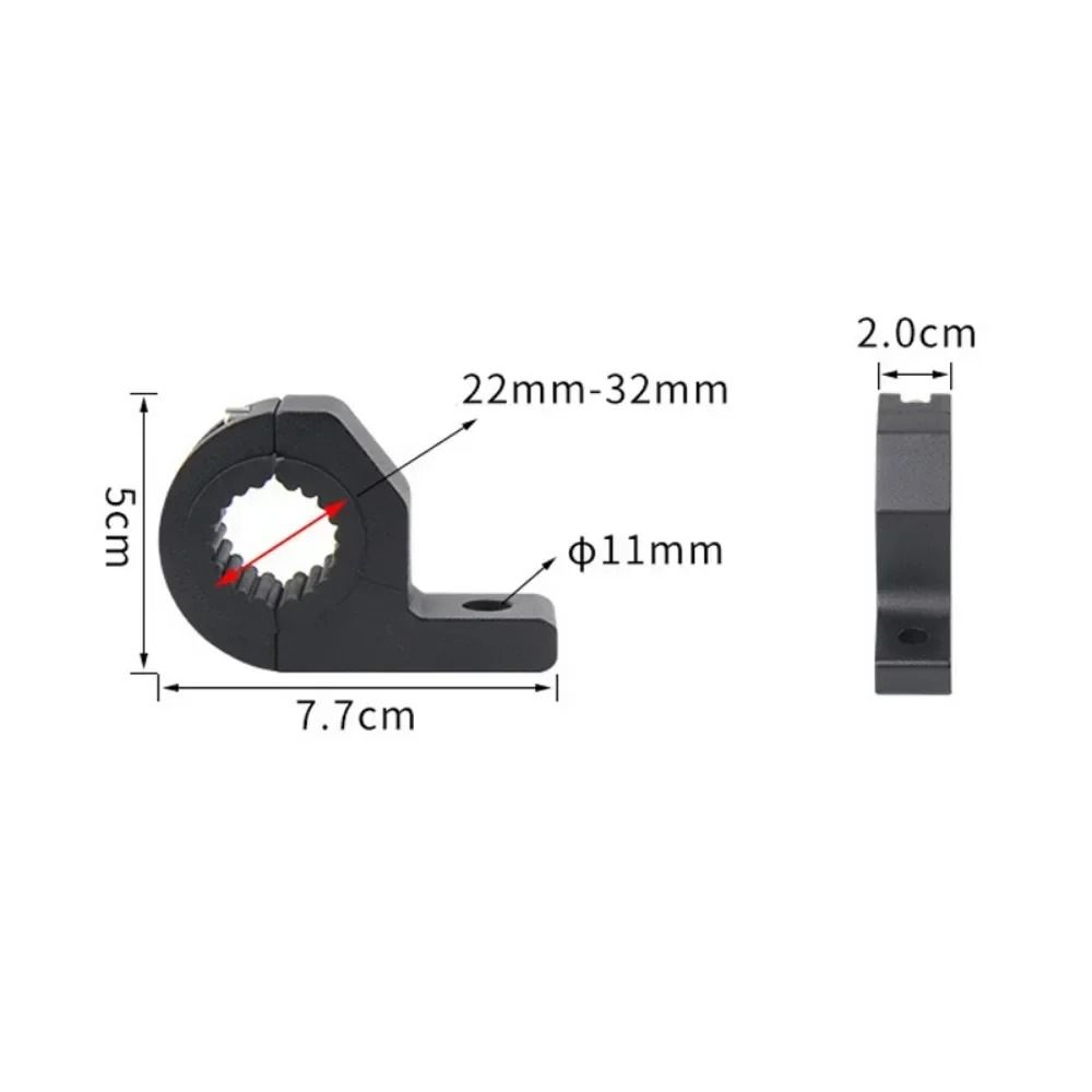 Adjustable 19mm26mm Motorcycle Headlight Bracket  HeavyDuty Fork Mount Spotlight Holder 7