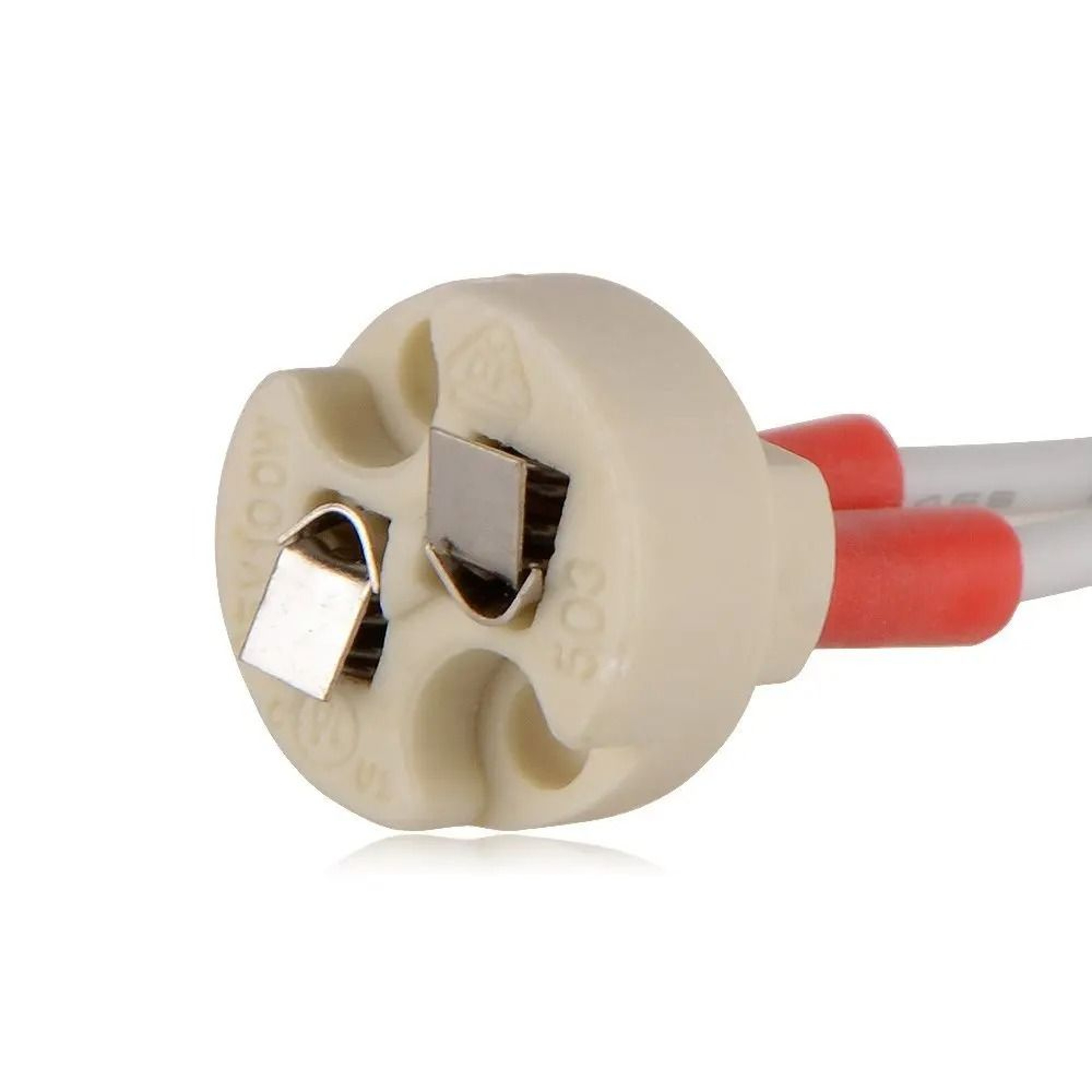 HeatResistant GU10 MR16 Ceramic Socket Base  15cm Silicone Wire Adapter For LED  Halogen Lights 5