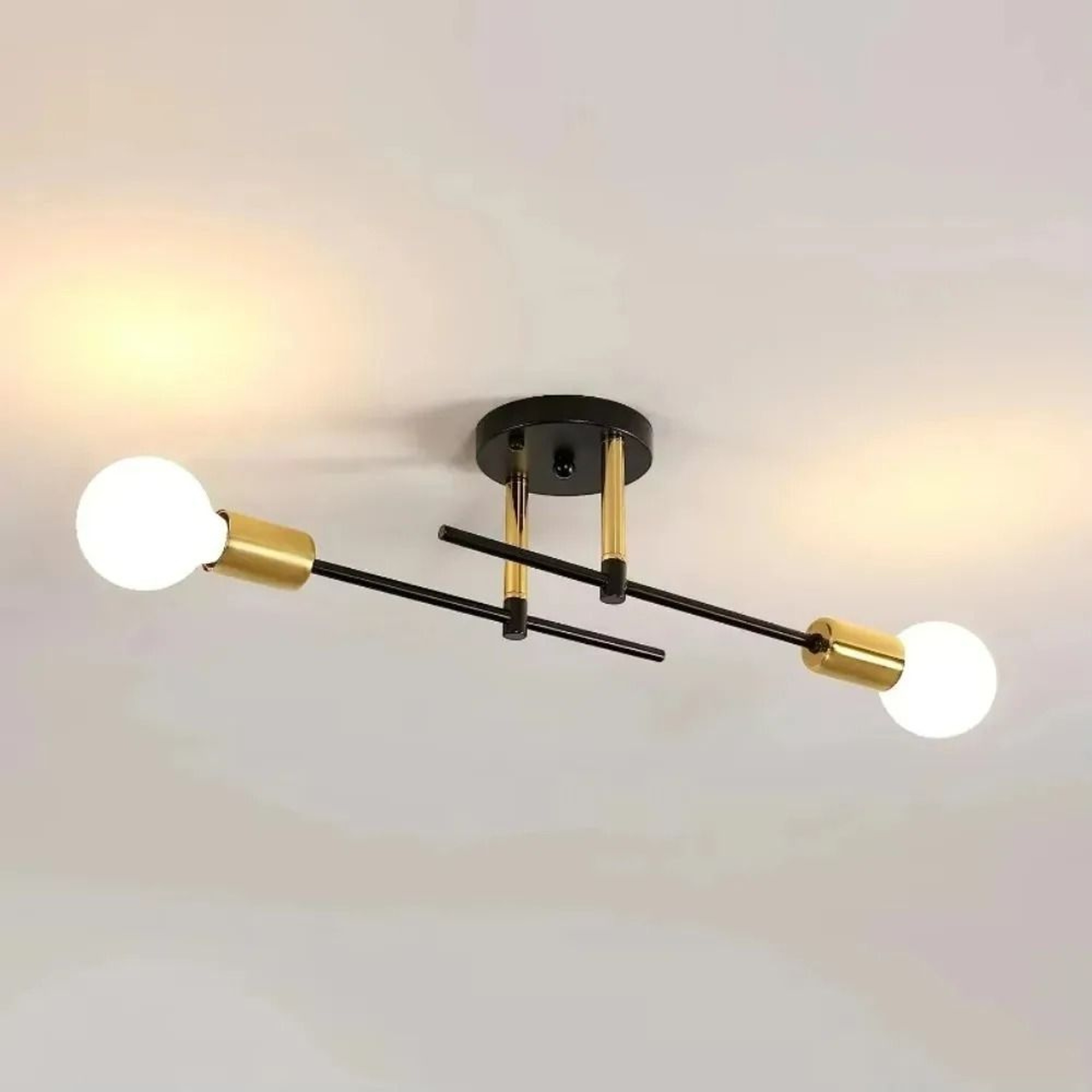 Modern Geometric LED Chandelier  Minimalist Flush Mount Ceiling Light For Living Room  Bedroom 0