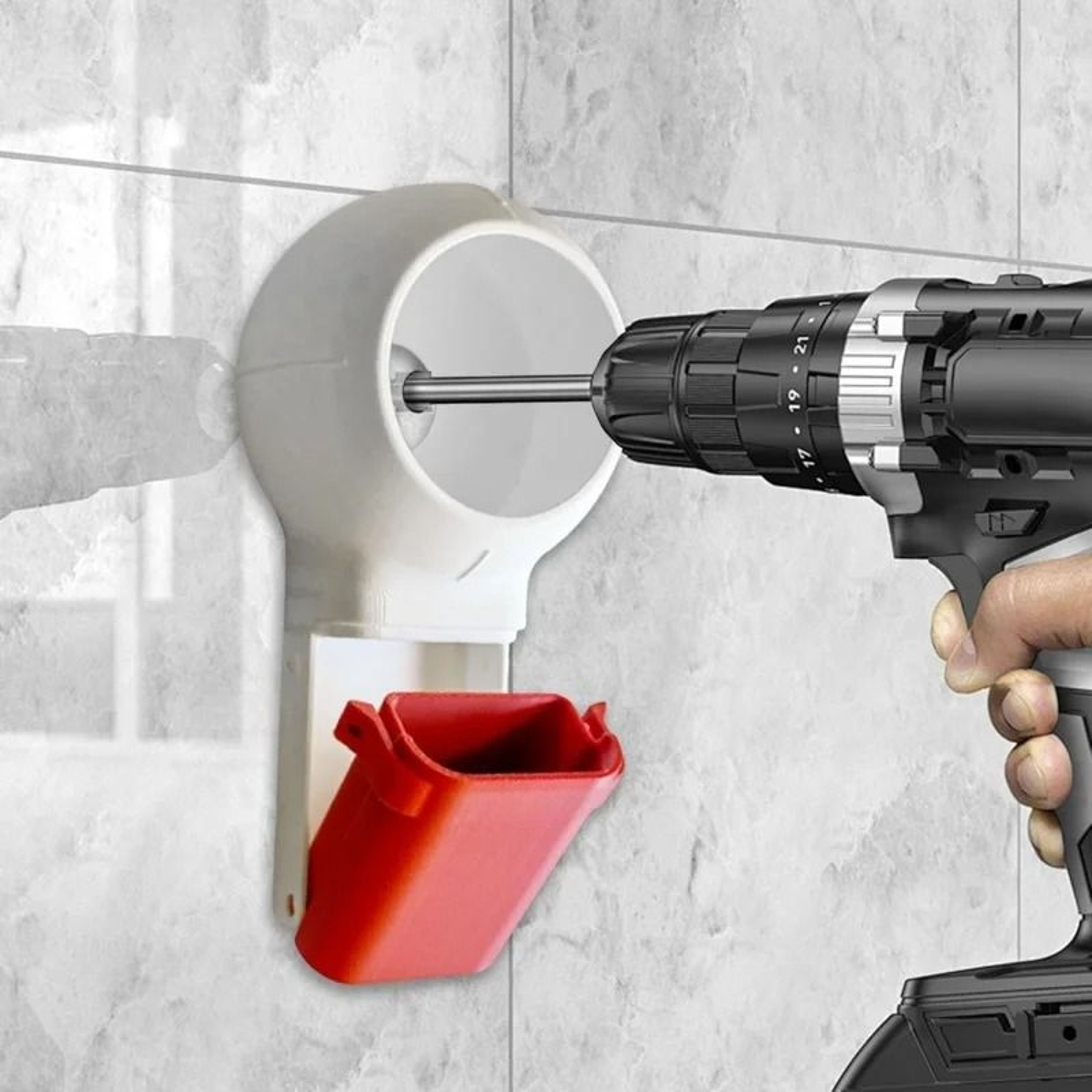 Electric Drill Dust Collection Box  Rotary Bit Dustproof Bowl  Cover For Drywall  Concrete 0