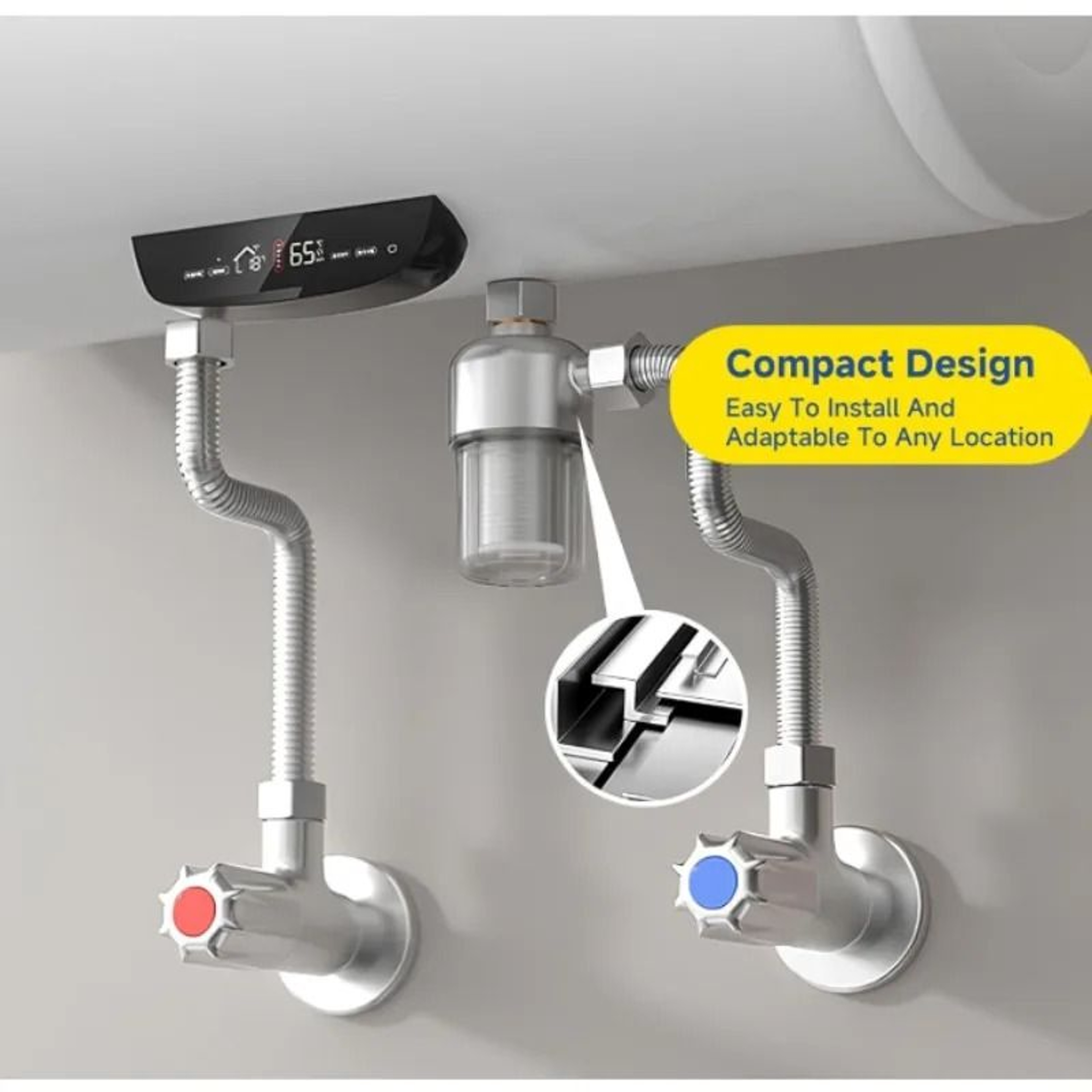 Reusable Stainless Steel SpinDown Sediment Water Filter  PreFilter For Water Heater Washing Machine 5