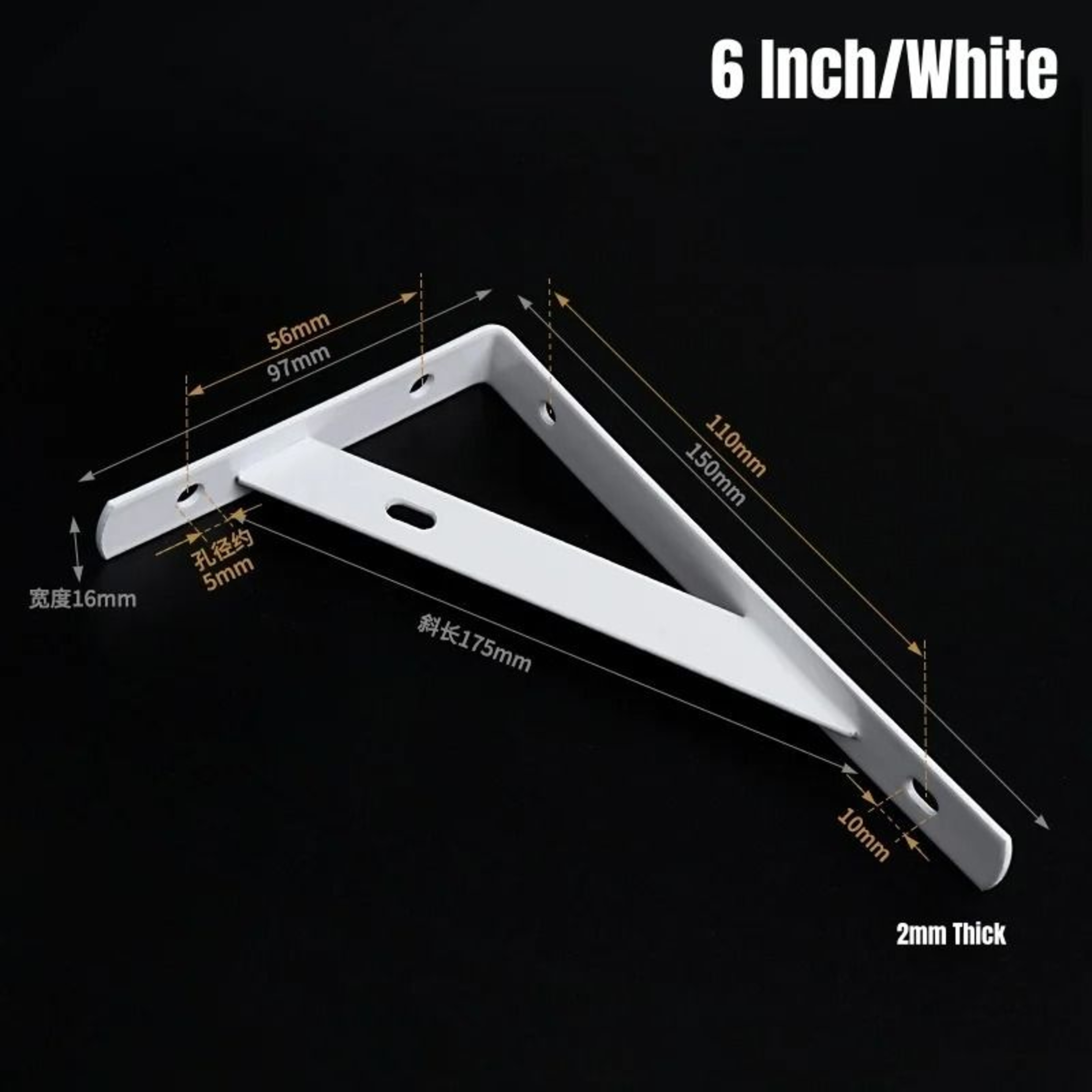 HeavyDuty Steel Floating Shelf Brackets  LShaped WallMount Tripod Angle Support Brackets 11